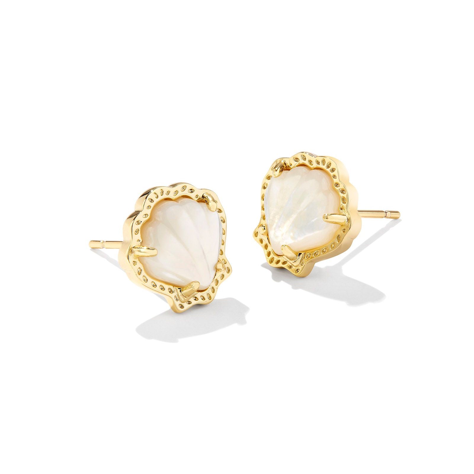 Brynne Shell Stud Earrings-Earrings-Vixen Collection, Day Spa and Women's Boutique Located in Seattle, Washington