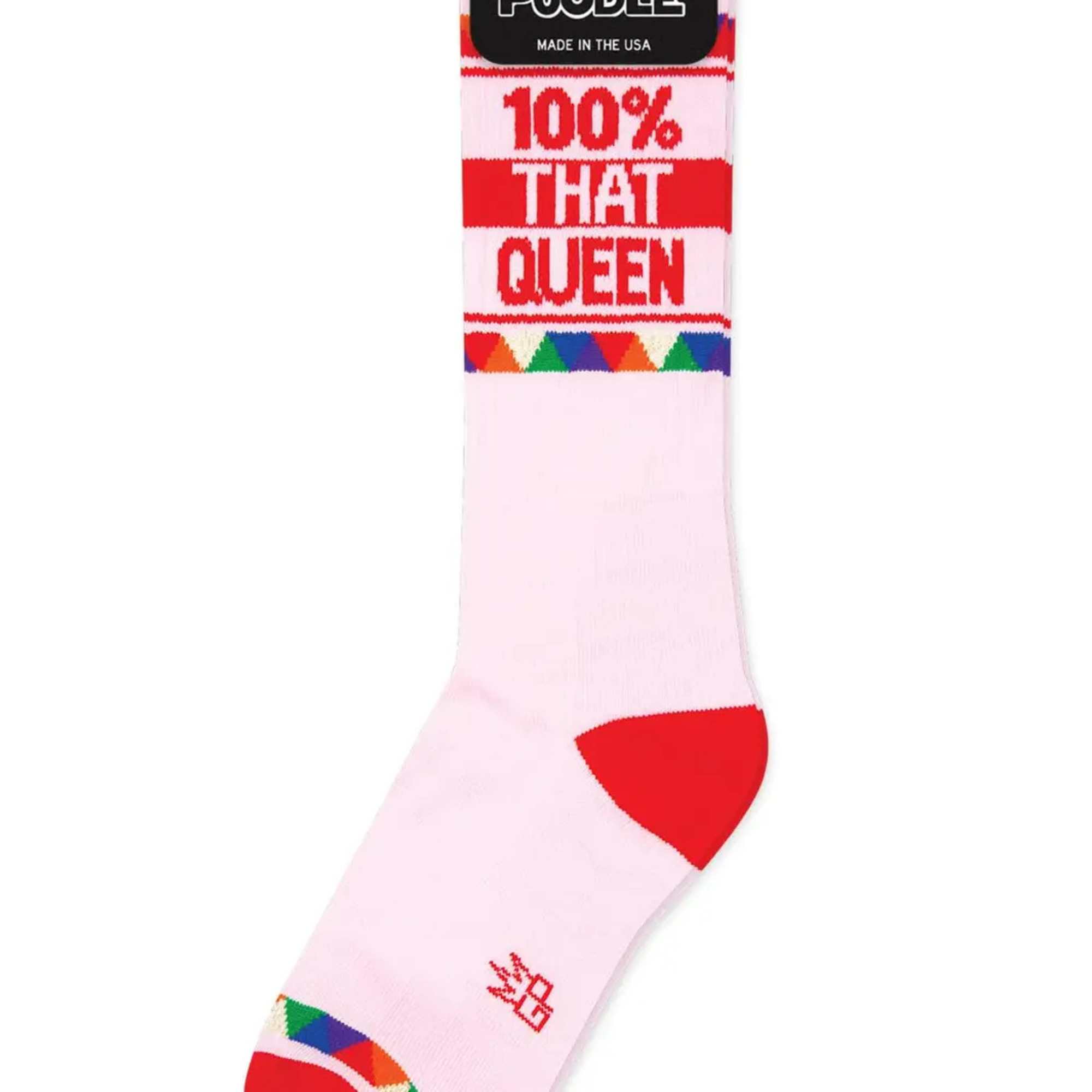100% That Queen Gym Crew Socks-Socks-Vixen Collection, Day Spa and Women's Boutique Located in Seattle, Washington