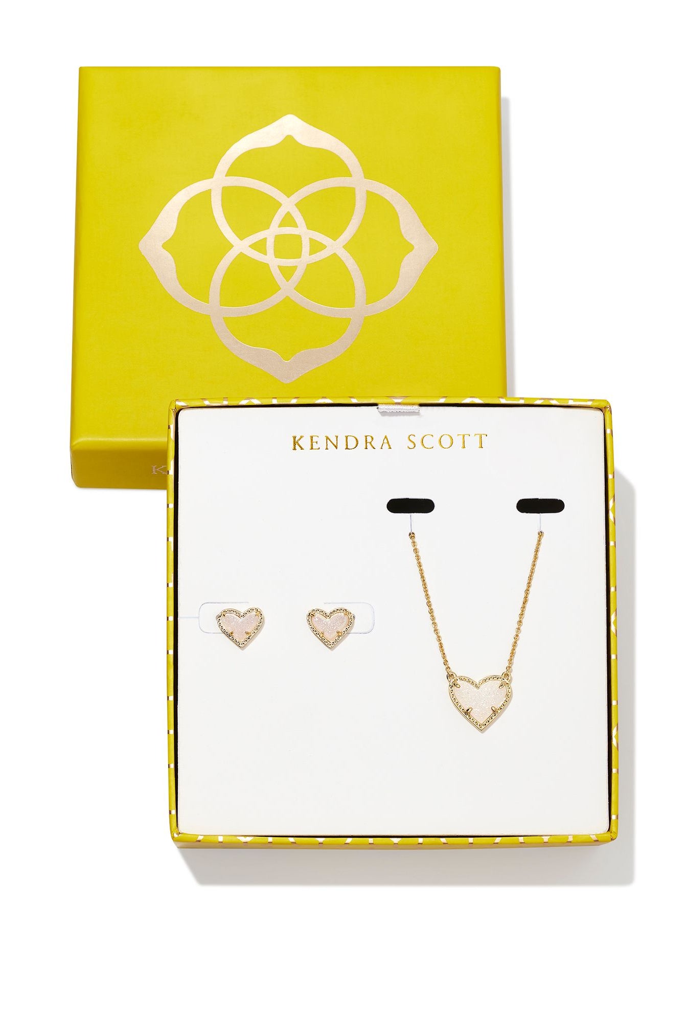 Ari Heart Pendant & Studs Gift Set-Earrings-Vixen Collection, Day Spa and Women's Boutique Located in Seattle, Washington