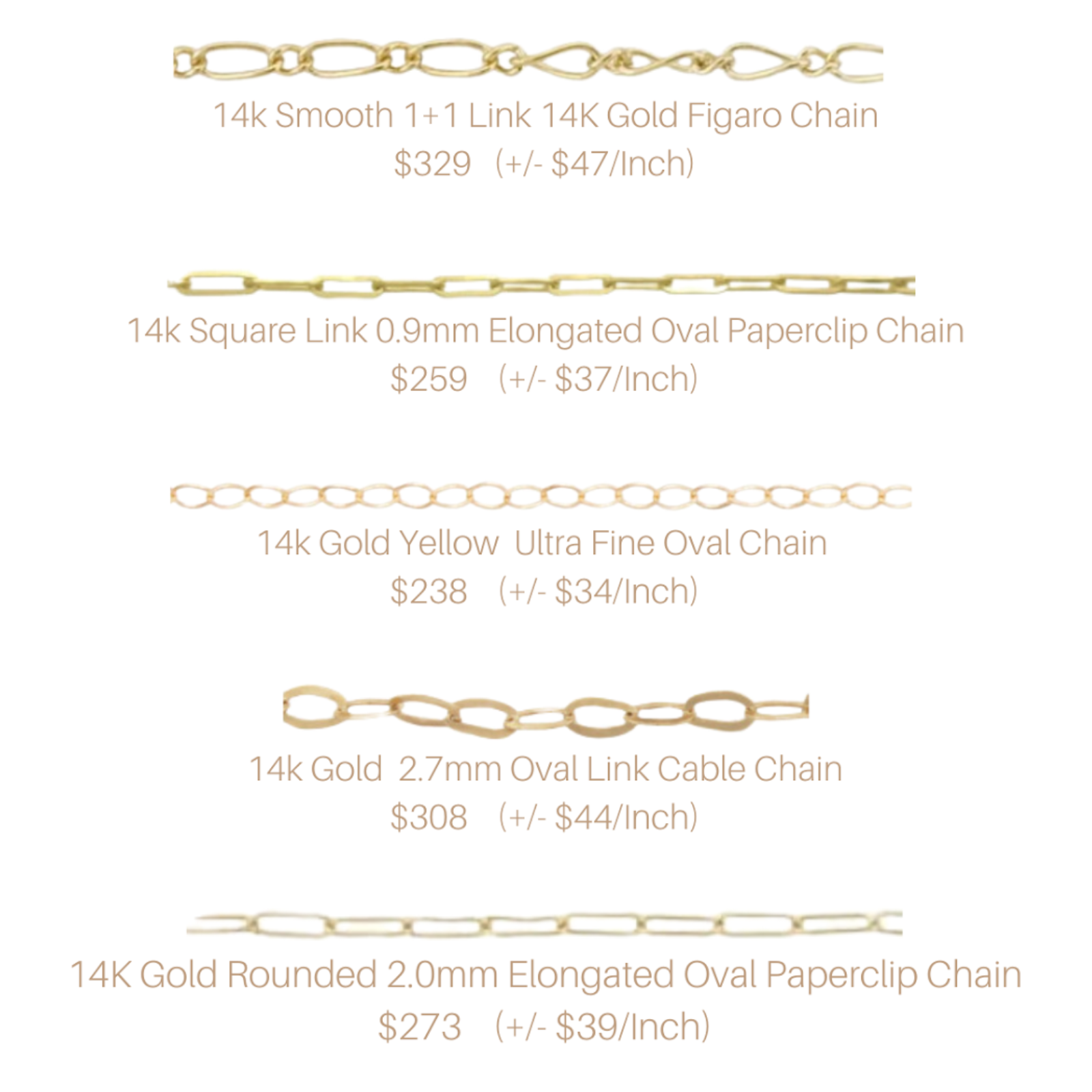 Permanent Jewelry Pricing | Vixen Collection | Seattle, WA