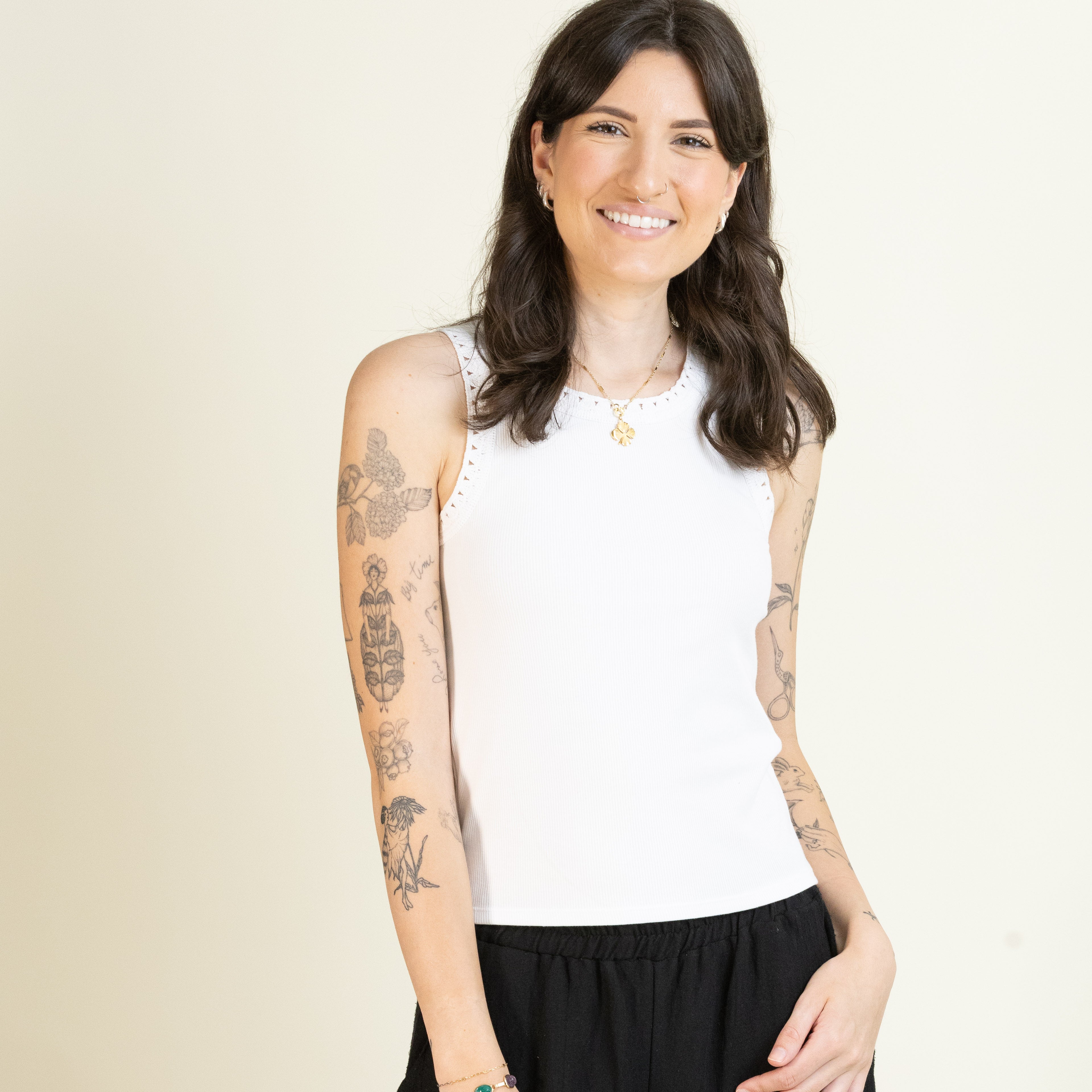 Clarke Rib Tank-Tank Tops-Vixen Collection, Day Spa and Women's Boutique Located in Seattle, Washington