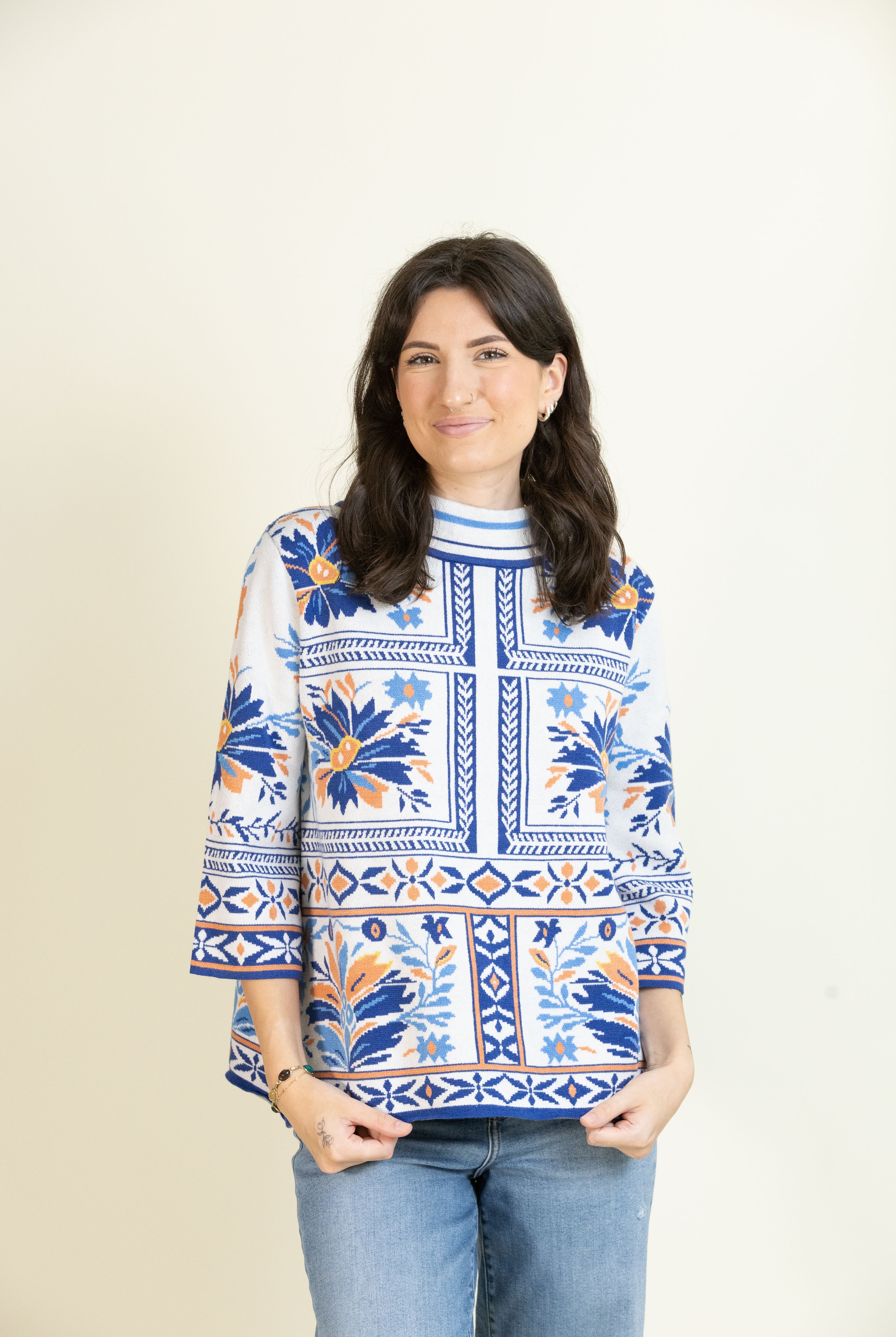 Mykonos Morning Sweater-Tops-Vixen Collection, Day Spa and Women's Boutique Located in Seattle, Washington