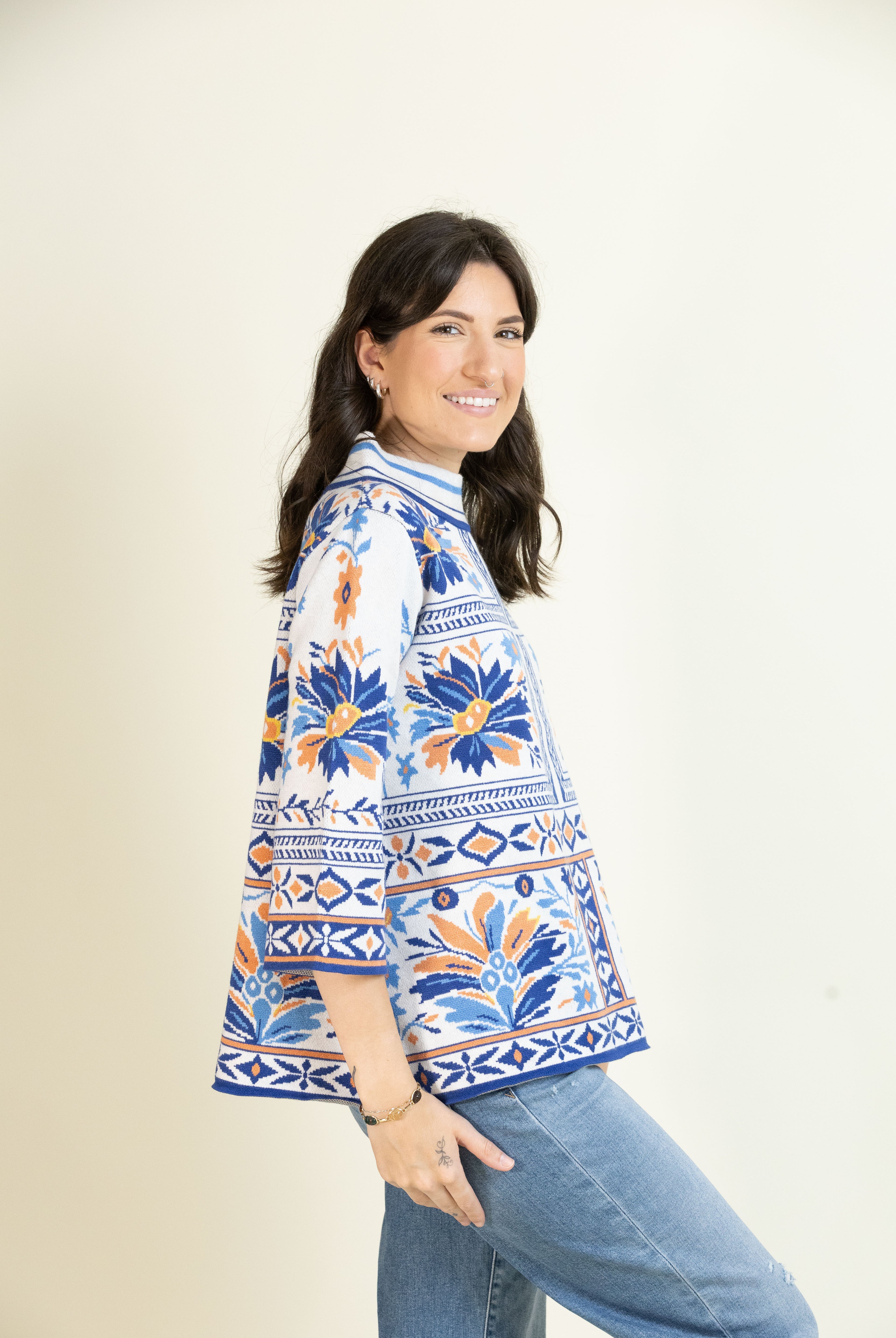 Mykonos Morning Sweater-Tops-Vixen Collection, Day Spa and Women's Boutique Located in Seattle, Washington