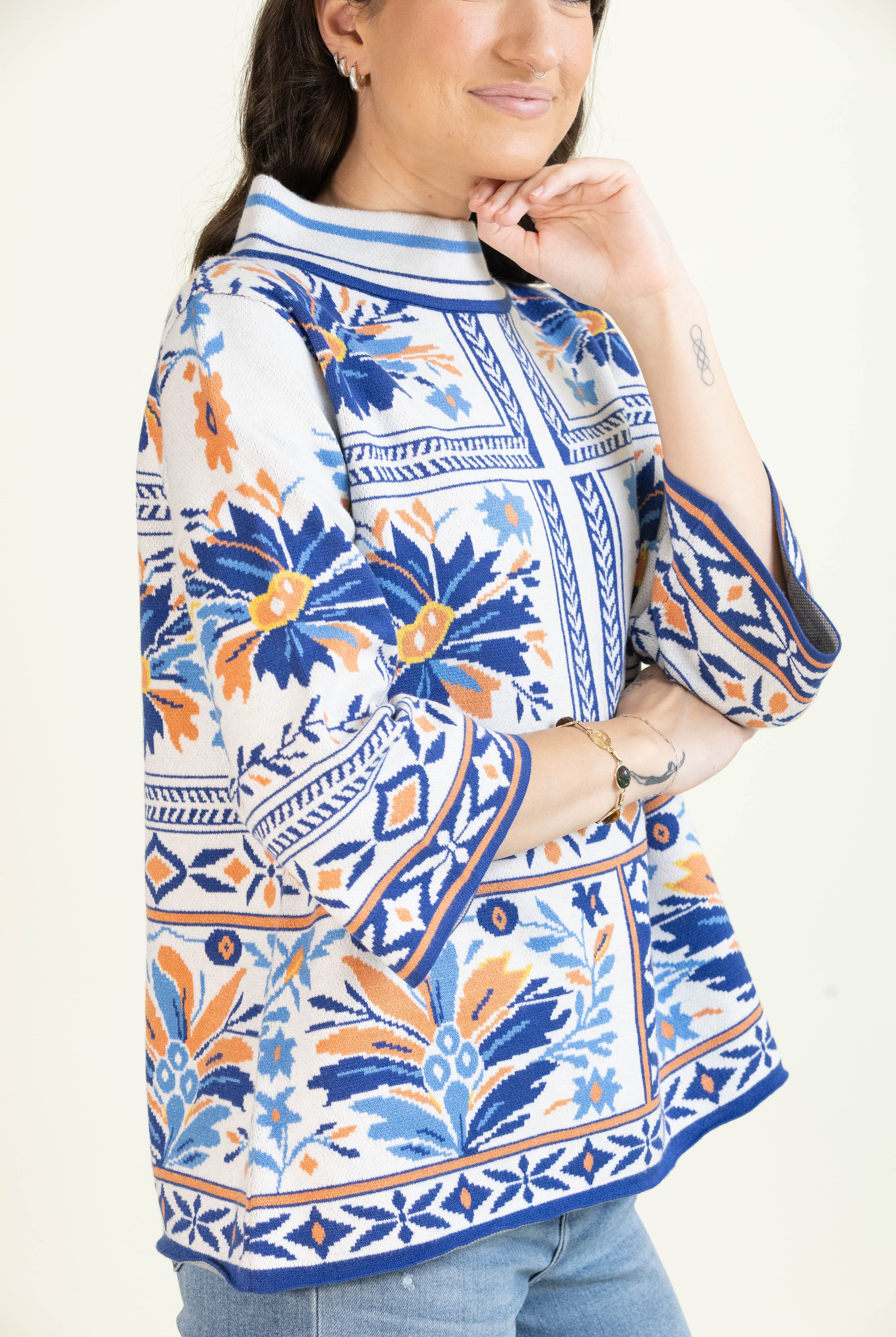 Mykonos Morning Sweater-Tops-Vixen Collection, Day Spa and Women's Boutique Located in Seattle, Washington