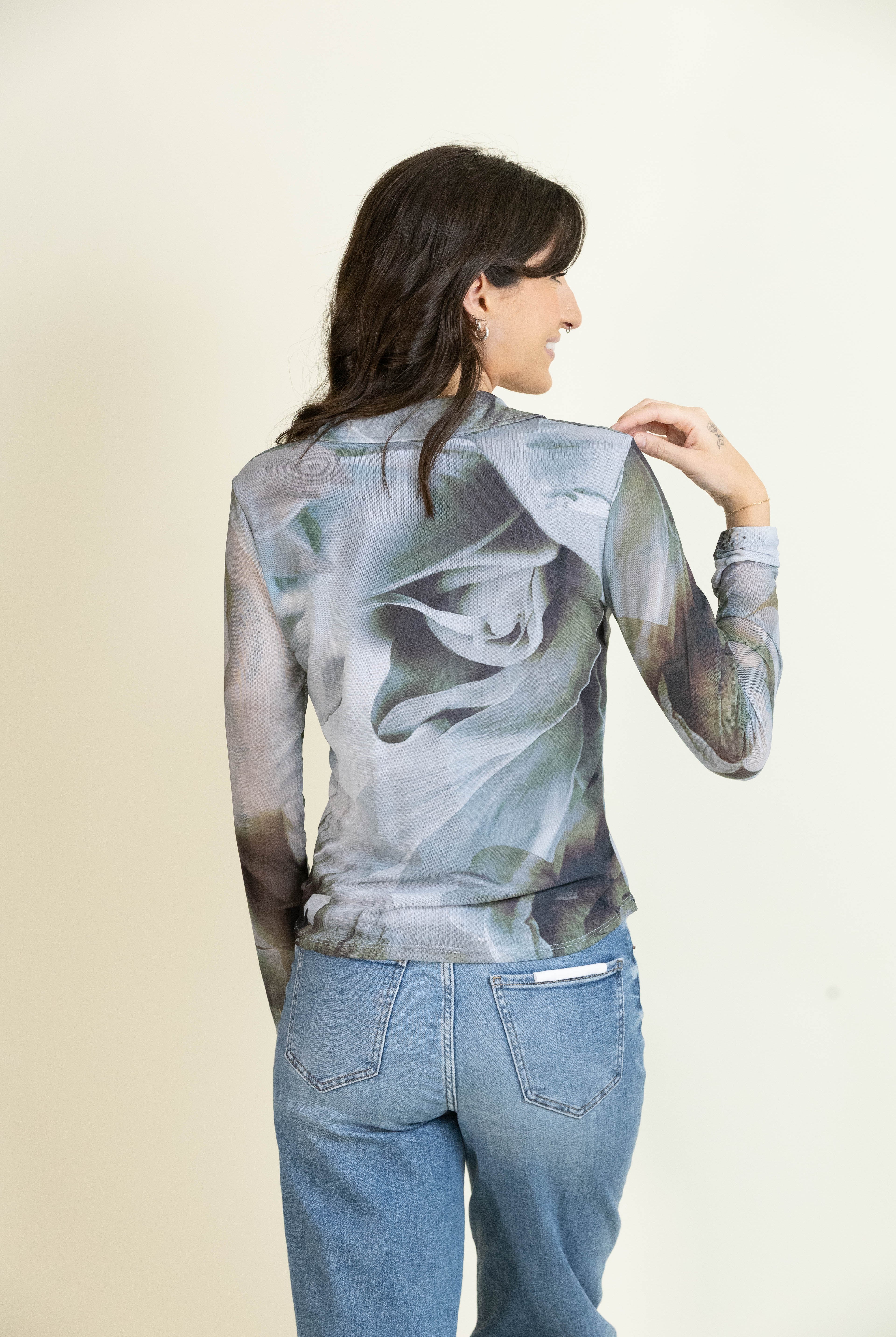 Mesh Mirage Button Up-Tops-Vixen Collection, Day Spa and Women's Boutique Located in Seattle, Washington