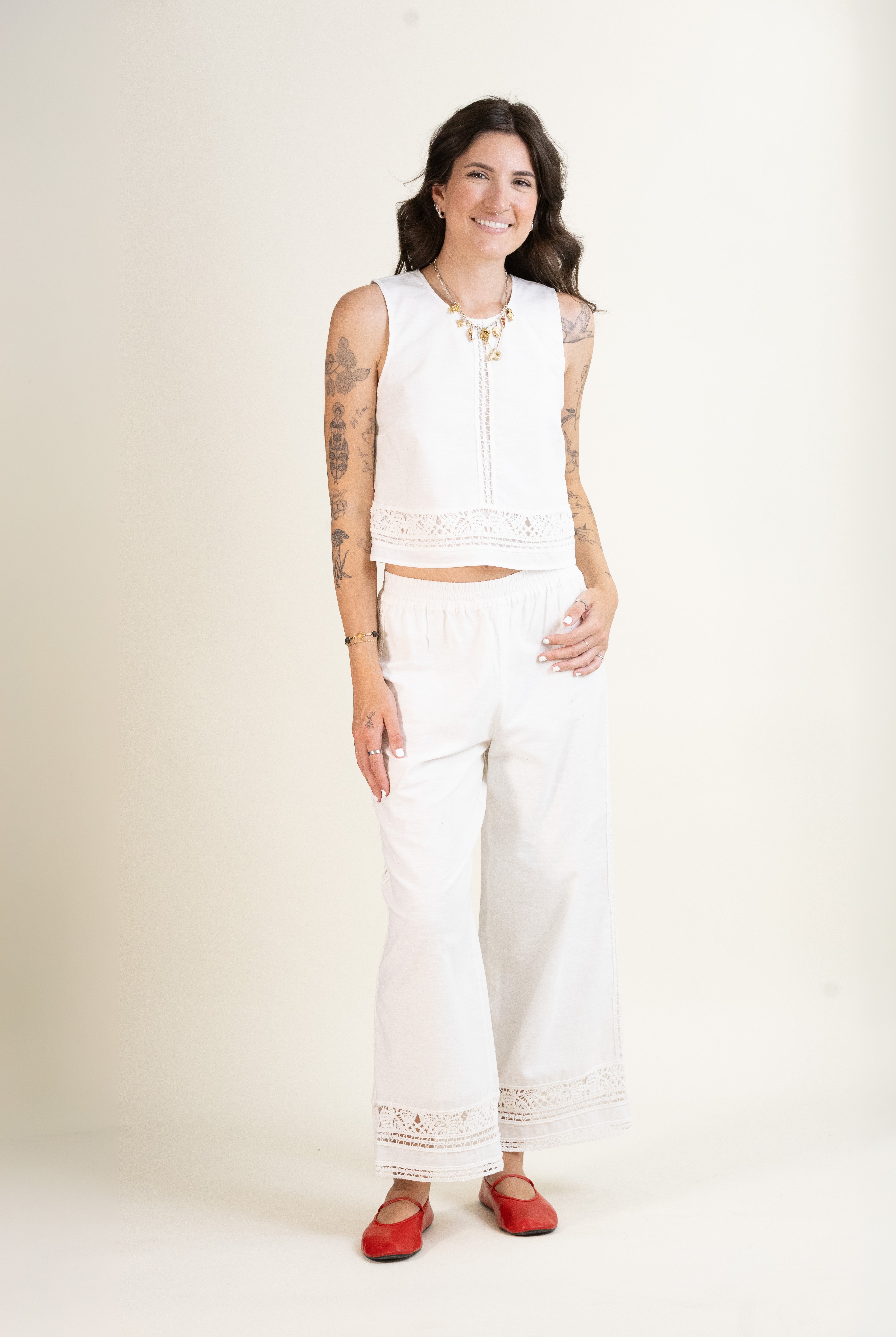 Scout Embroidered Pant-Bottoms-Vixen Collection, Day Spa and Women's Boutique Located in Seattle, Washington