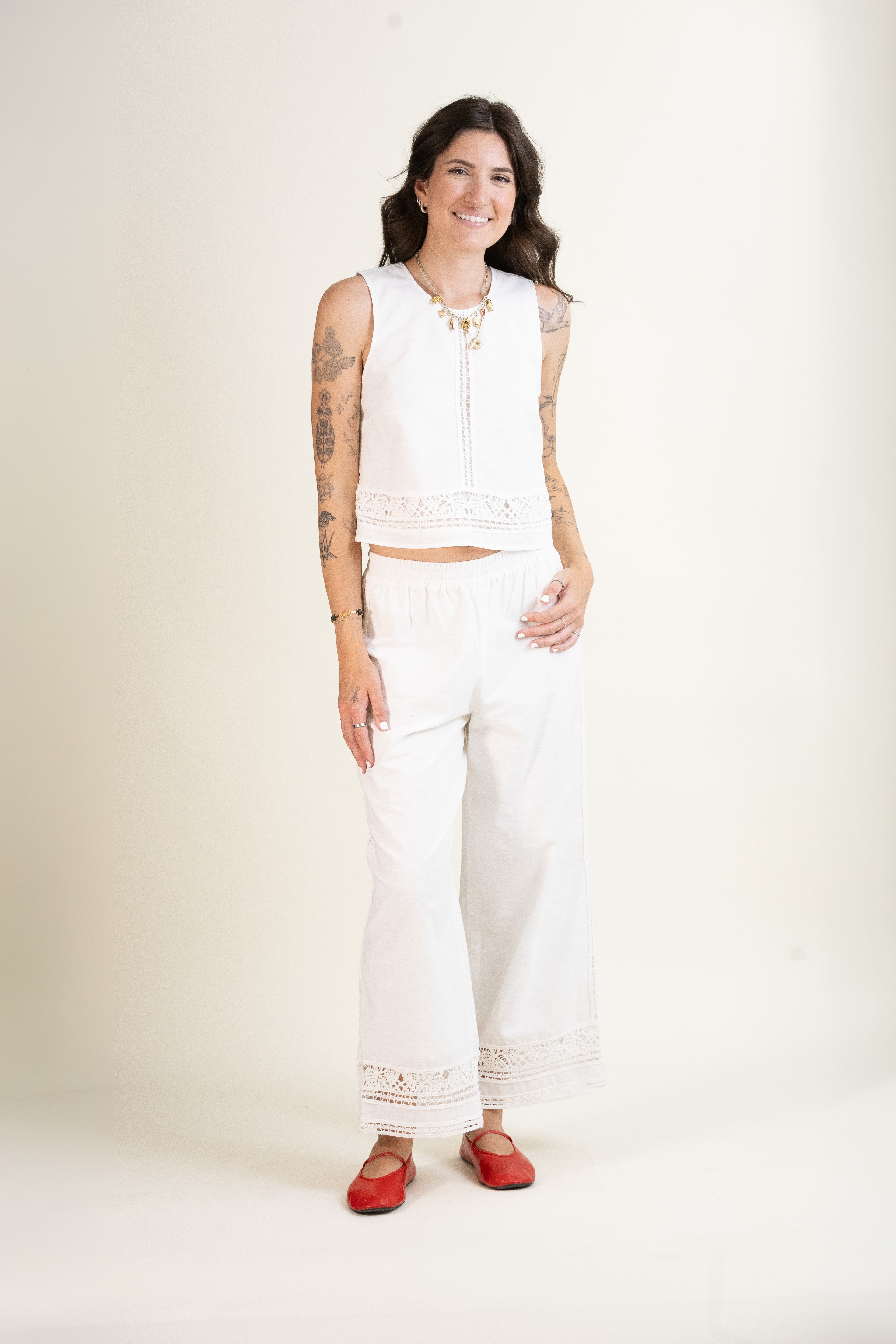 Scout Embroidered Pant-Bottoms-Vixen Collection, Day Spa and Women's Boutique Located in Seattle, Washington