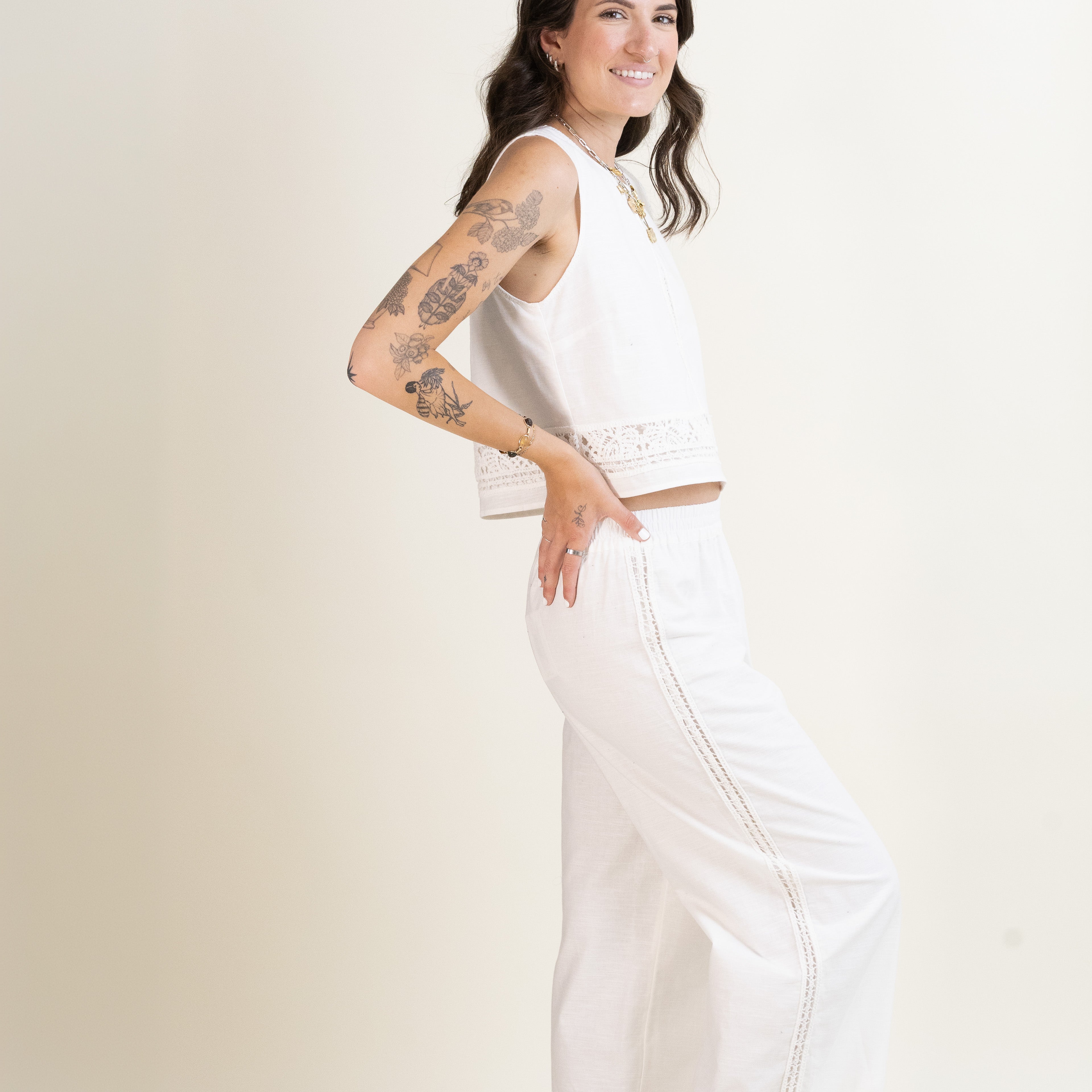 Scout Embroidered Pant-Bottoms-Vixen Collection, Day Spa and Women's Boutique Located in Seattle, Washington