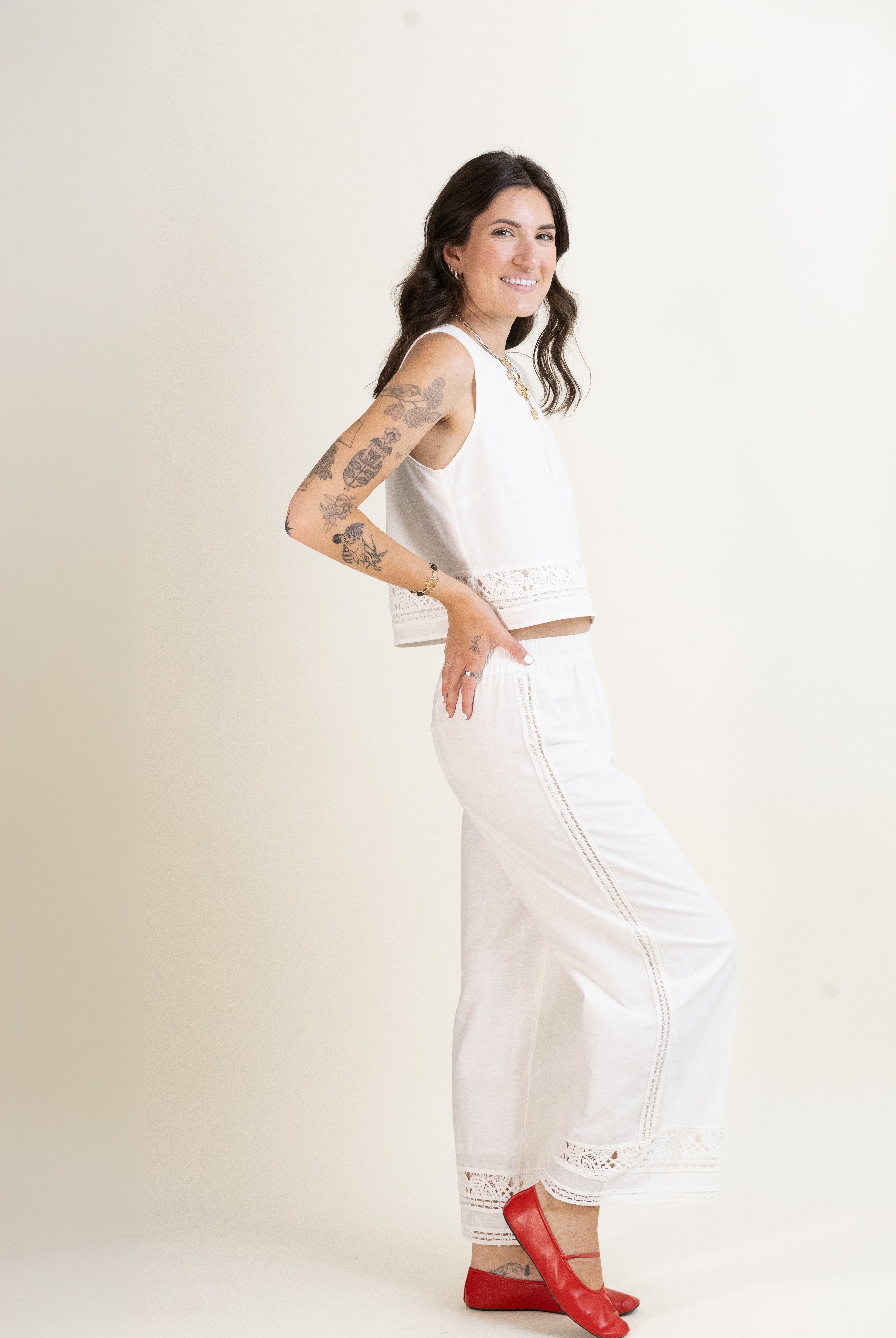 Scout Embroidered Pant-Bottoms-Vixen Collection, Day Spa and Women's Boutique Located in Seattle, Washington