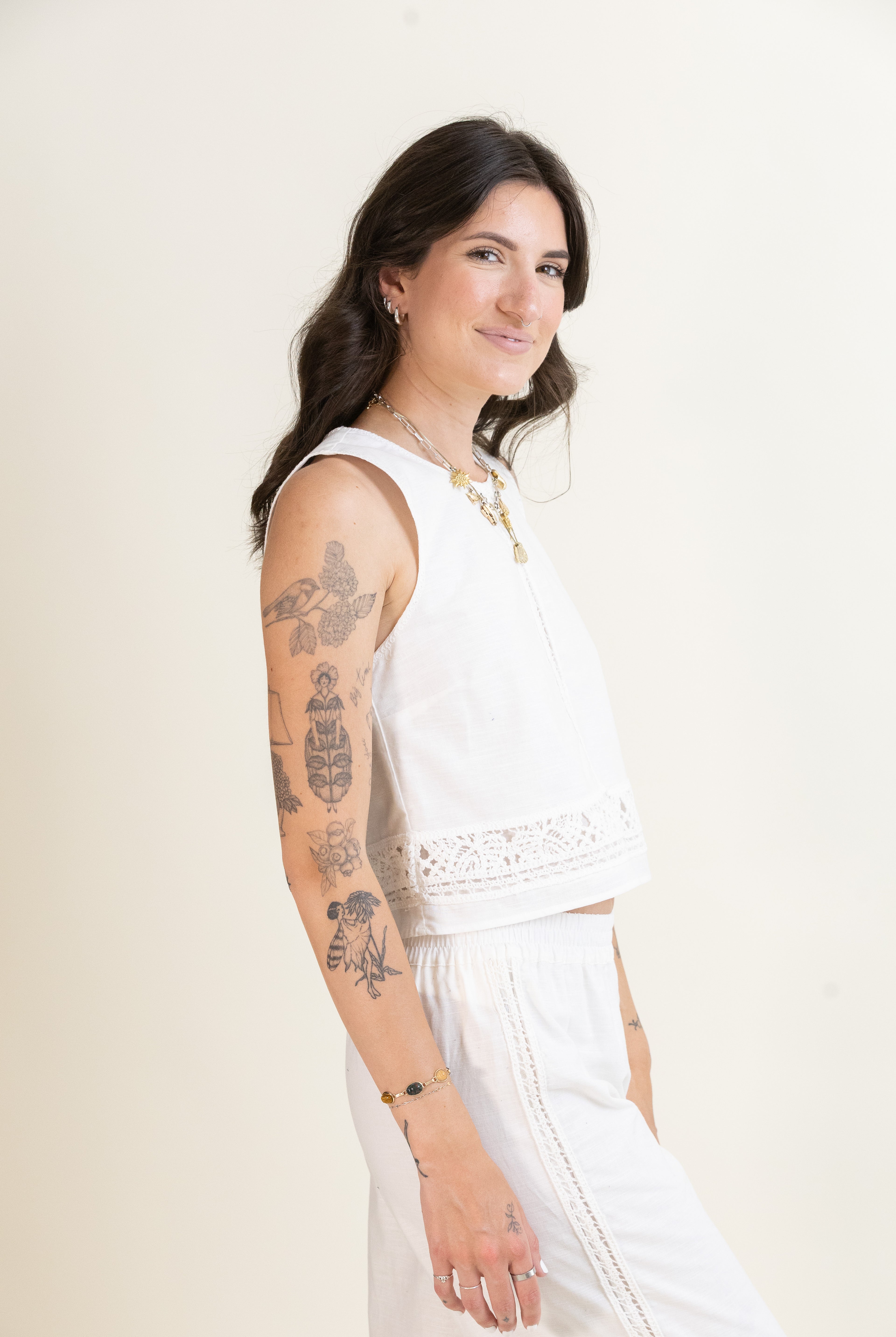 Sloane Embroidered Top-Tank Tops-Vixen Collection, Day Spa and Women's Boutique Located in Seattle, Washington