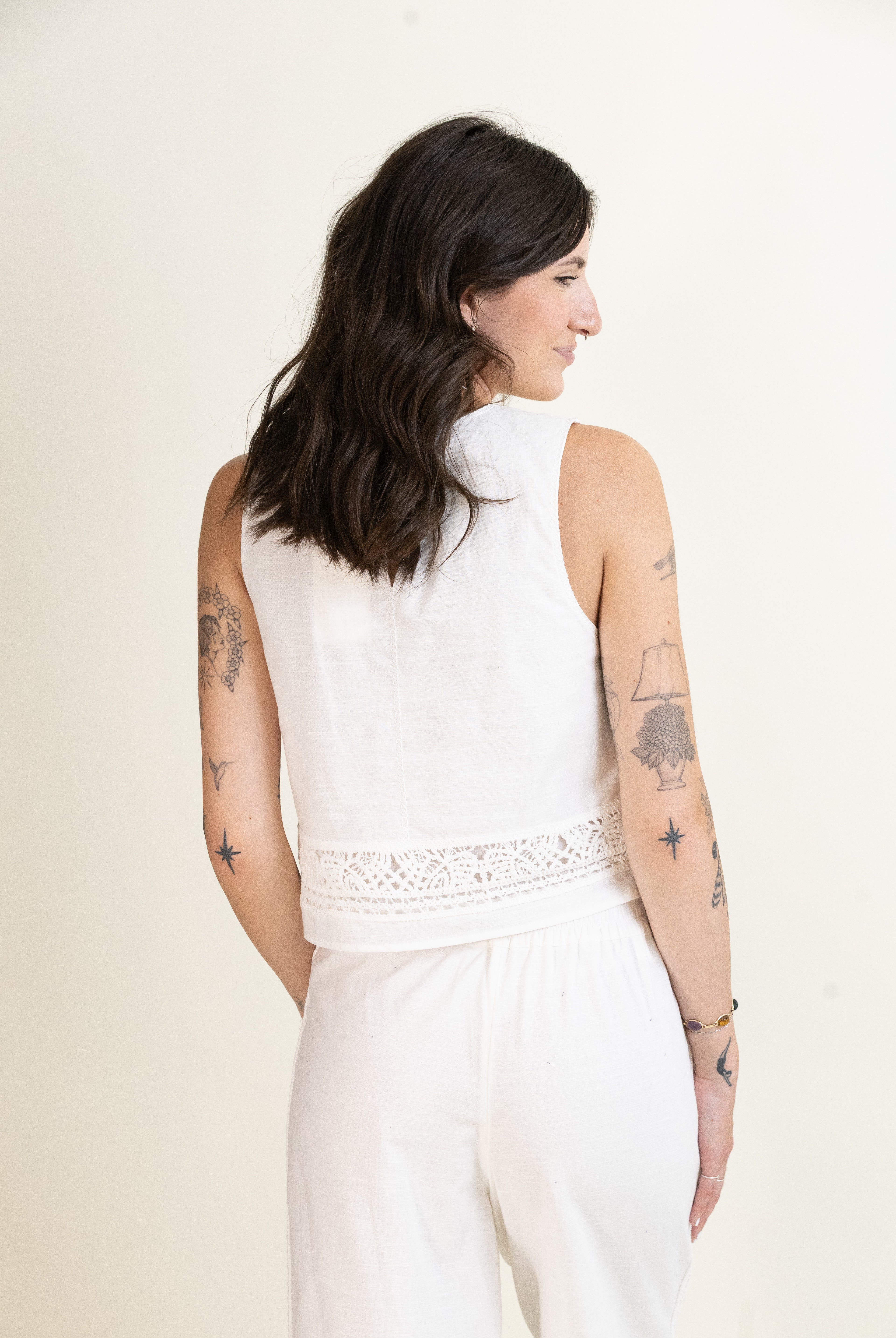 Sloane Embroidered Top-Tank Tops-Vixen Collection, Day Spa and Women's Boutique Located in Seattle, Washington