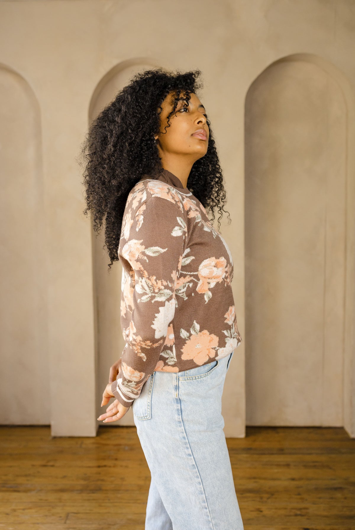 Espresso Bloom Knit-Sweaters-Vixen Collection, Day Spa and Women's Boutique Located in Seattle, Washington