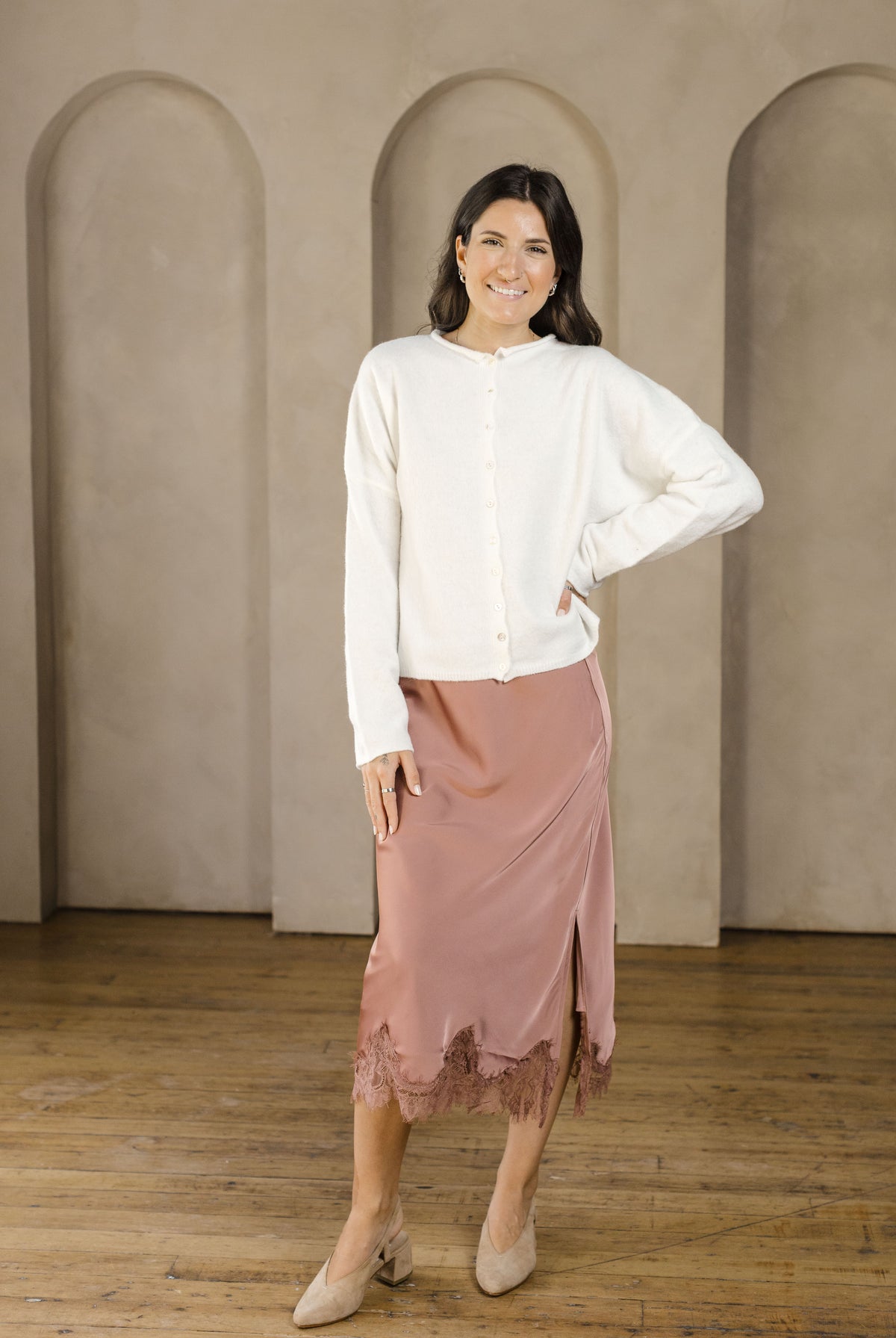 Dawn Lace Midi Skirt-Skirts-Vixen Collection, Day Spa and Women's Boutique Located in Seattle, Washington