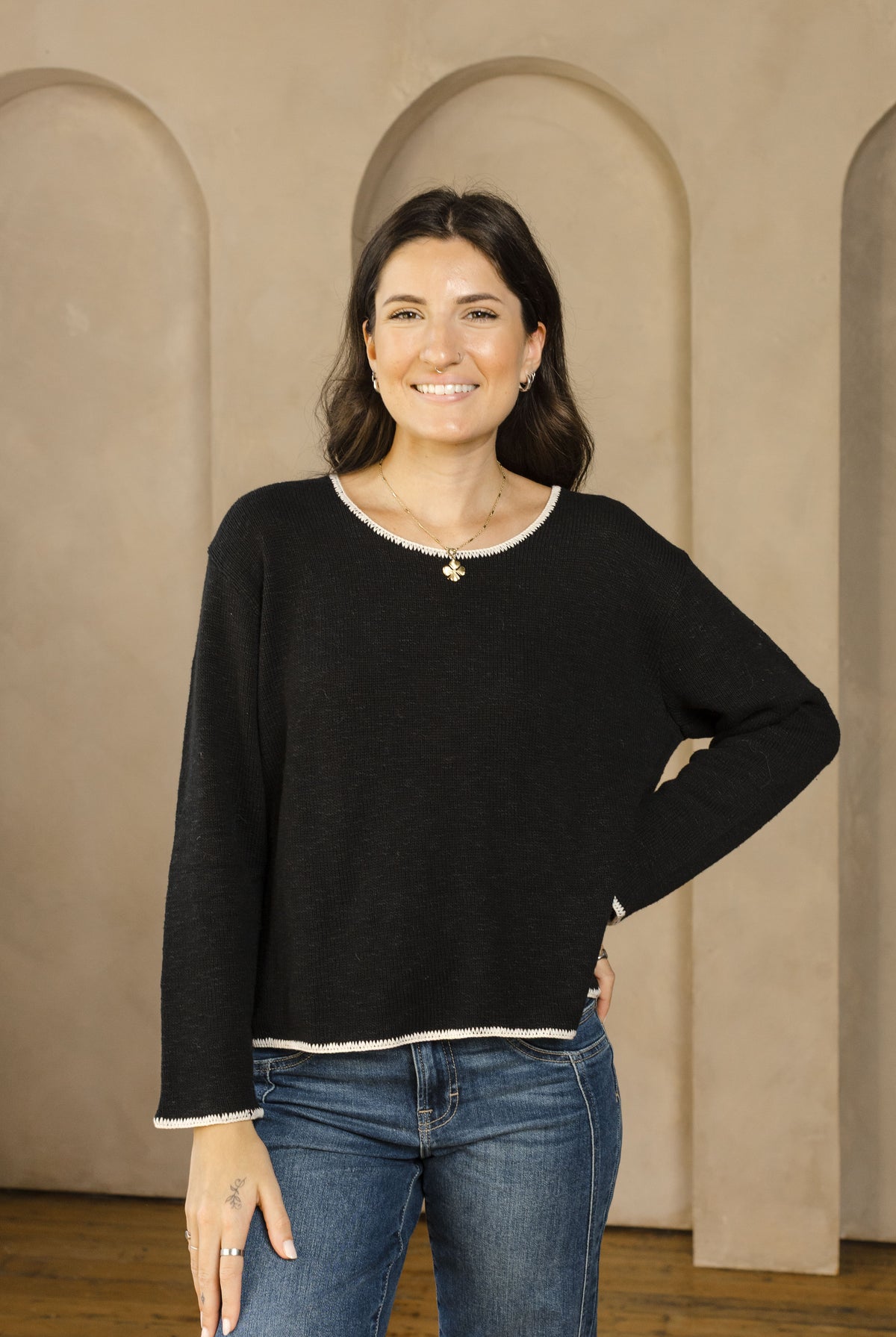 Salty Seas Sweater-Sweaters-Vixen Collection, Day Spa and Women's Boutique Located in Seattle, Washington