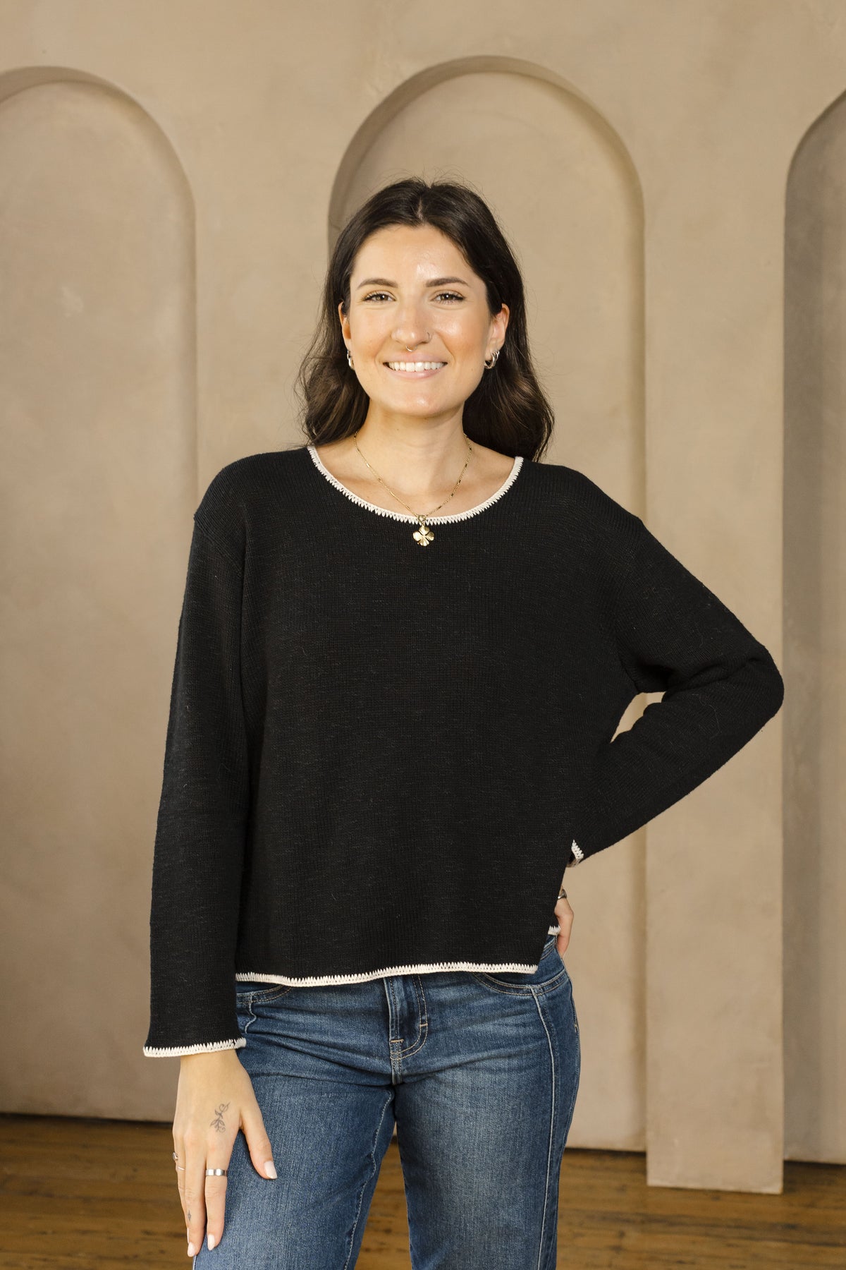 Salty Seas Sweater-Sweaters-Vixen Collection, Day Spa and Women's Boutique Located in Seattle, Washington