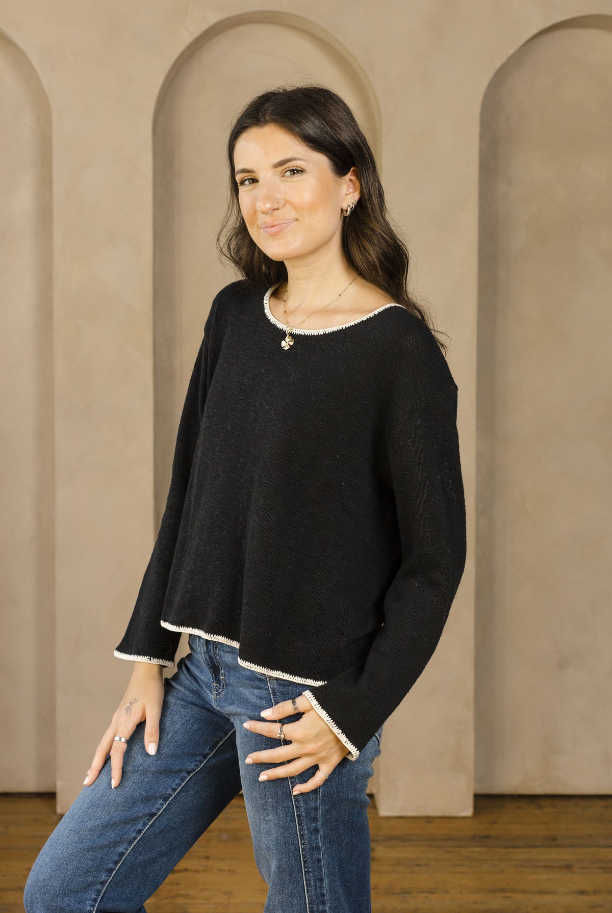 Salty Seas Sweater-Sweaters-Vixen Collection, Day Spa and Women's Boutique Located in Seattle, Washington