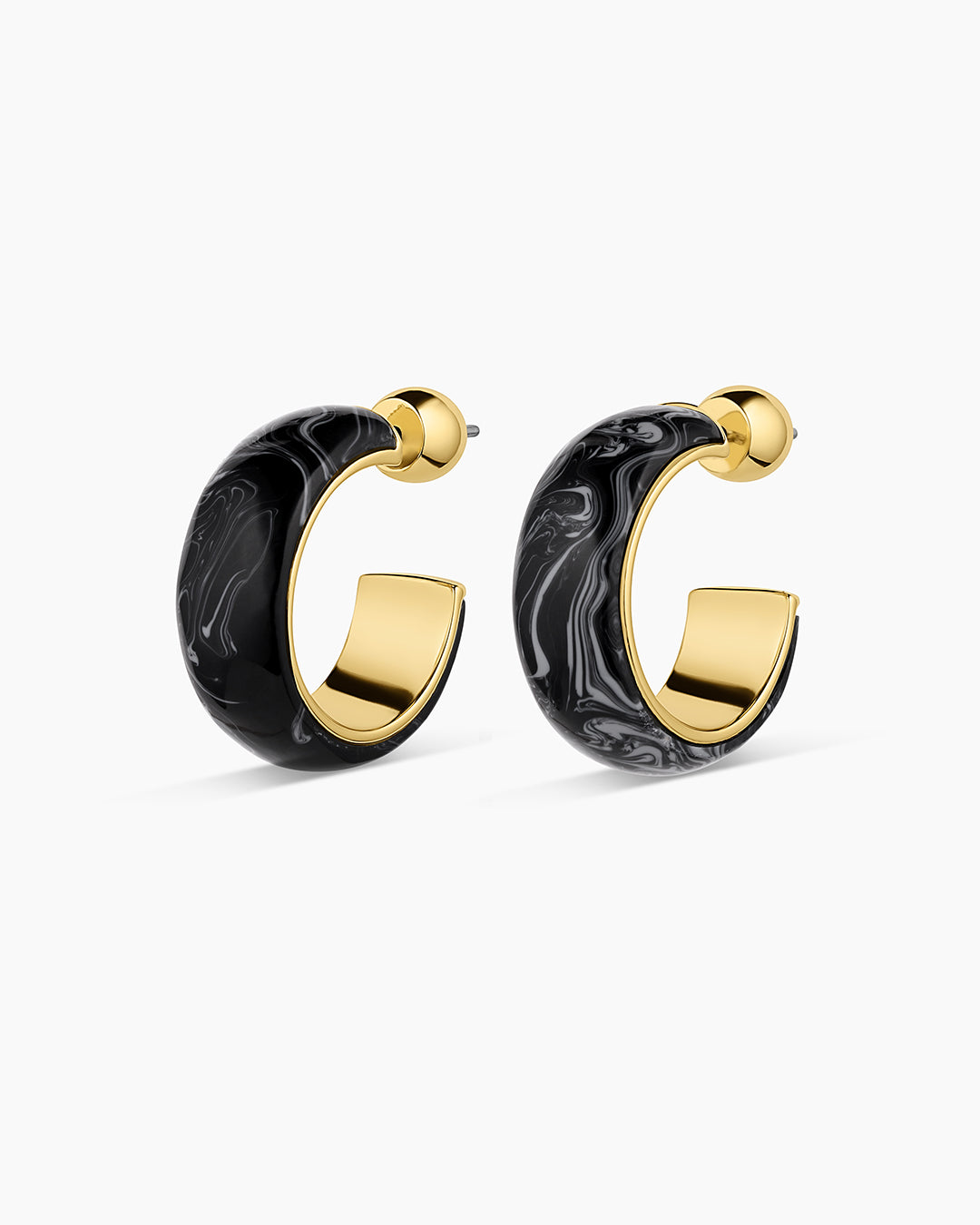 Paseo Marble Small Hoops-Earrings-Vixen Collection, Day Spa and Women's Boutique Located in Seattle, Washington