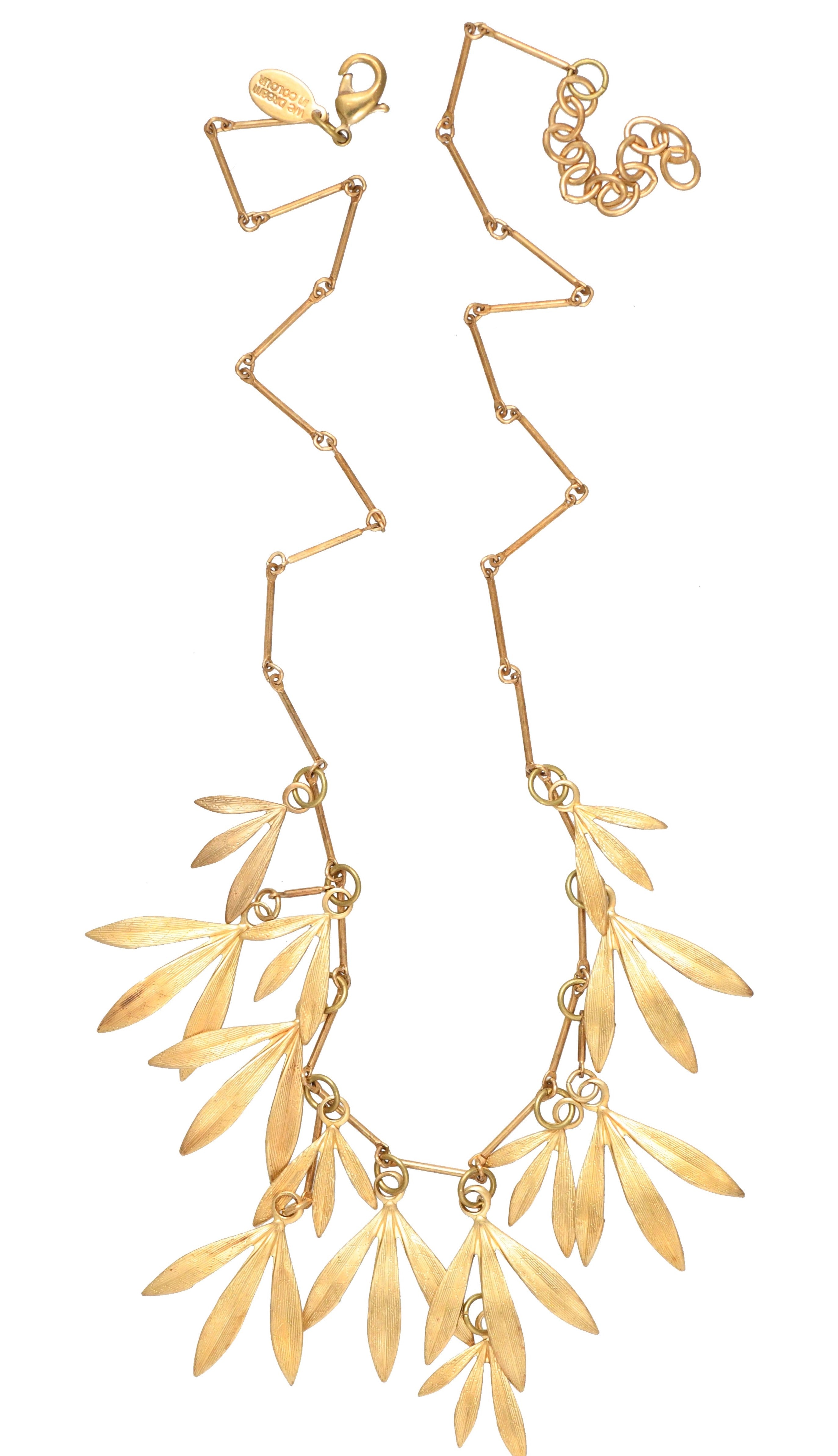 We Dream In Colour Gold Bamboo Necklace-Necklaces-Vixen Collection, Day Spa and Women's Boutique Located in Seattle, Washington