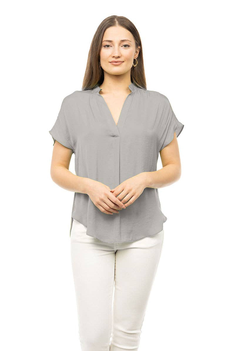 Mindy Top Naturals-Short Sleeves-Vixen Collection, Day Spa and Women's Boutique Located in Seattle, Washington