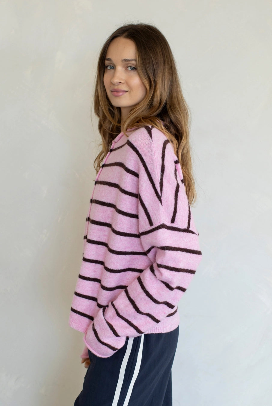 Pretty Piper Striped Cardigan-Sweaters-Vixen Collection, Day Spa and Women's Boutique Located in Seattle, Washington