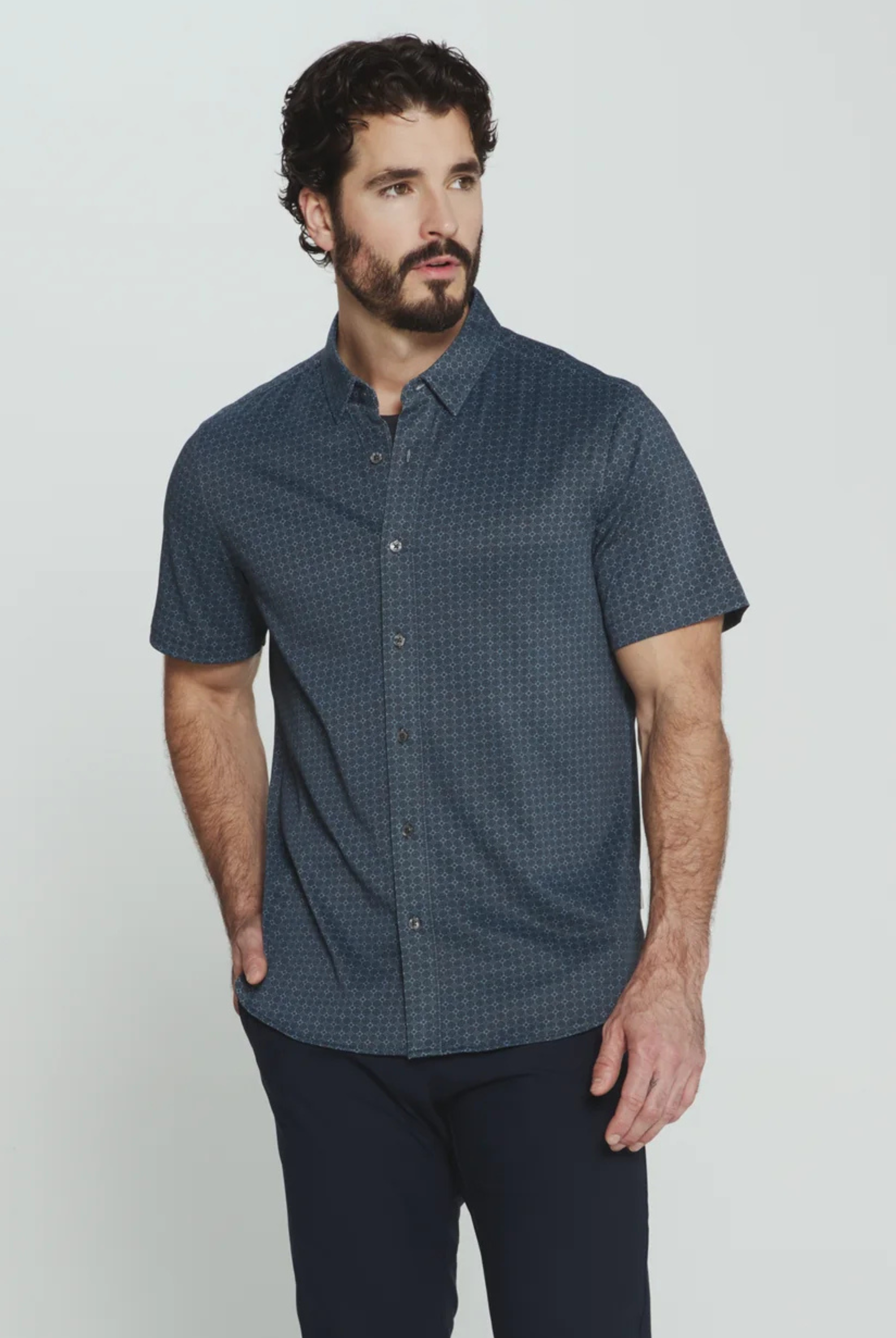 Landen Short Sleeve Shirt-Men's Tops-Vixen Collection, Day Spa and Women's Boutique Located in Seattle, Washington