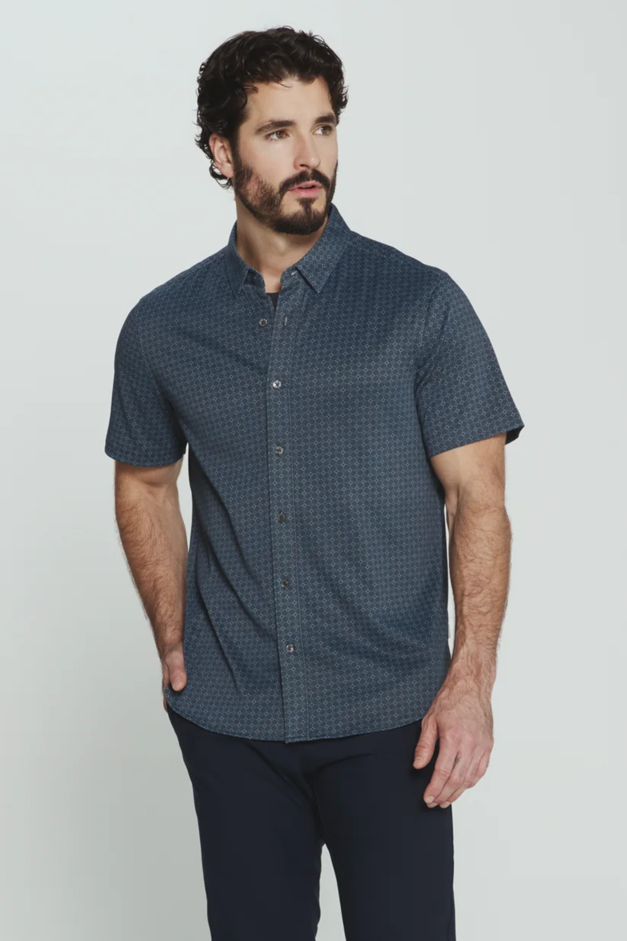 Landen Short Sleeve Shirt-Men's Tops-Vixen Collection, Day Spa and Women's Boutique Located in Seattle, Washington