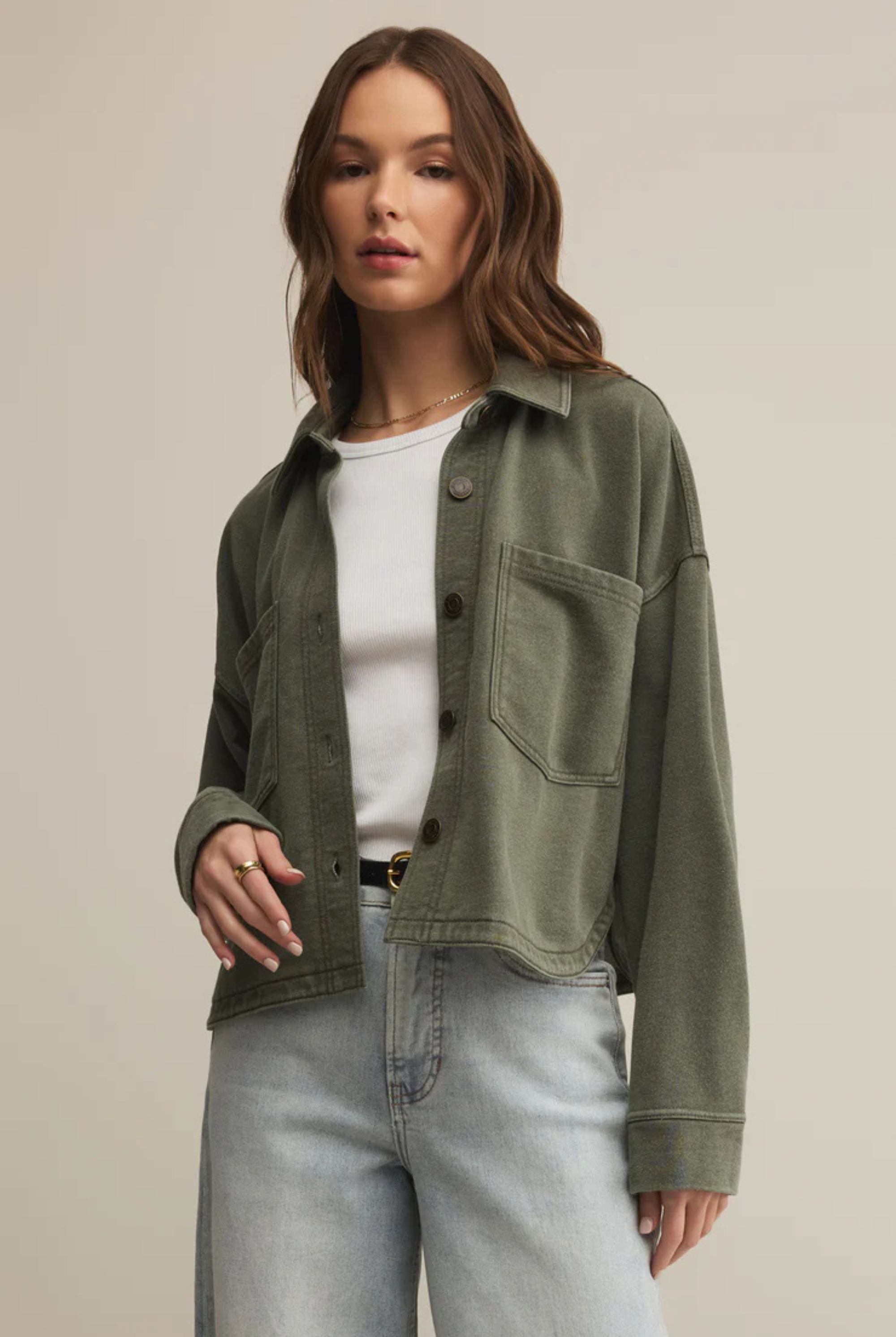 All Day Cropped Knit Jacket-Jackets-Vixen Collection, Day Spa and Women's Boutique Located in Seattle, Washington