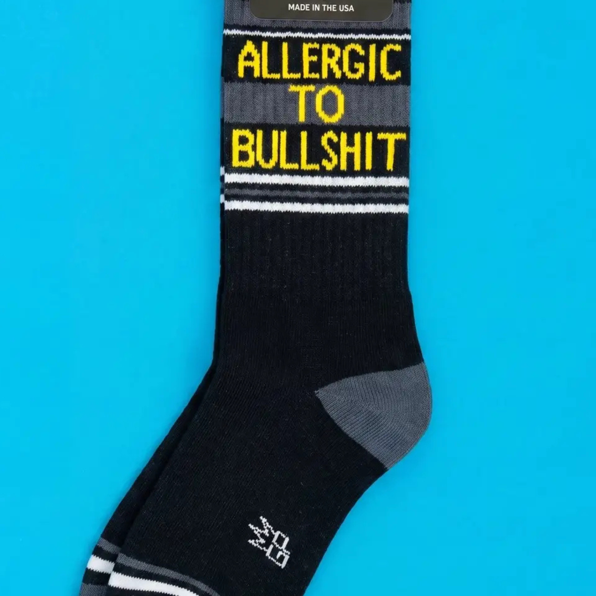 Allergic To Bullshit Gym Crew Socks-Socks-Vixen Collection, Day Spa and Women's Boutique Located in Seattle, Washington