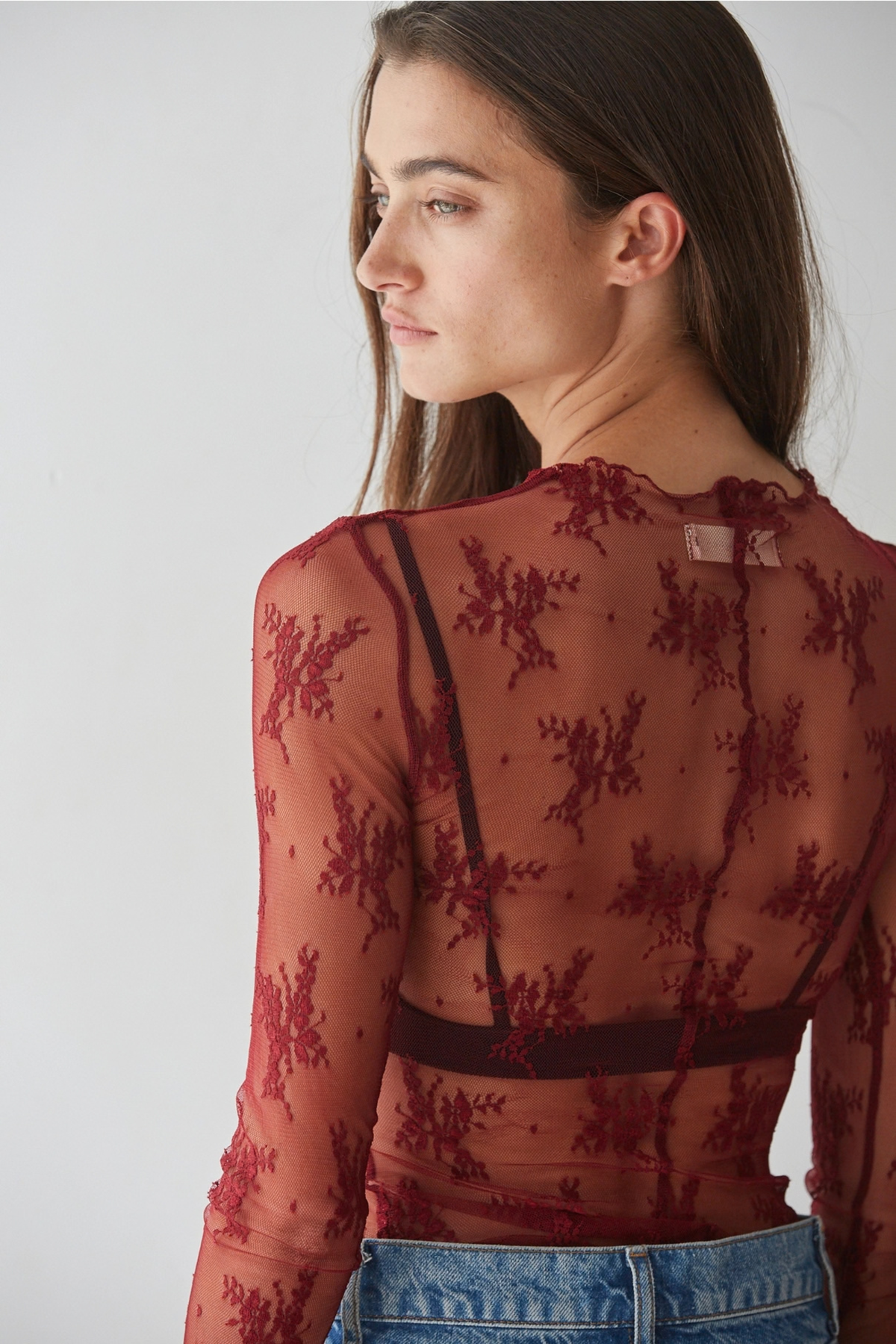 Aubrey Lace Top-Long Sleeves-Vixen Collection, Day Spa and Women's Boutique Located in Seattle, Washington
