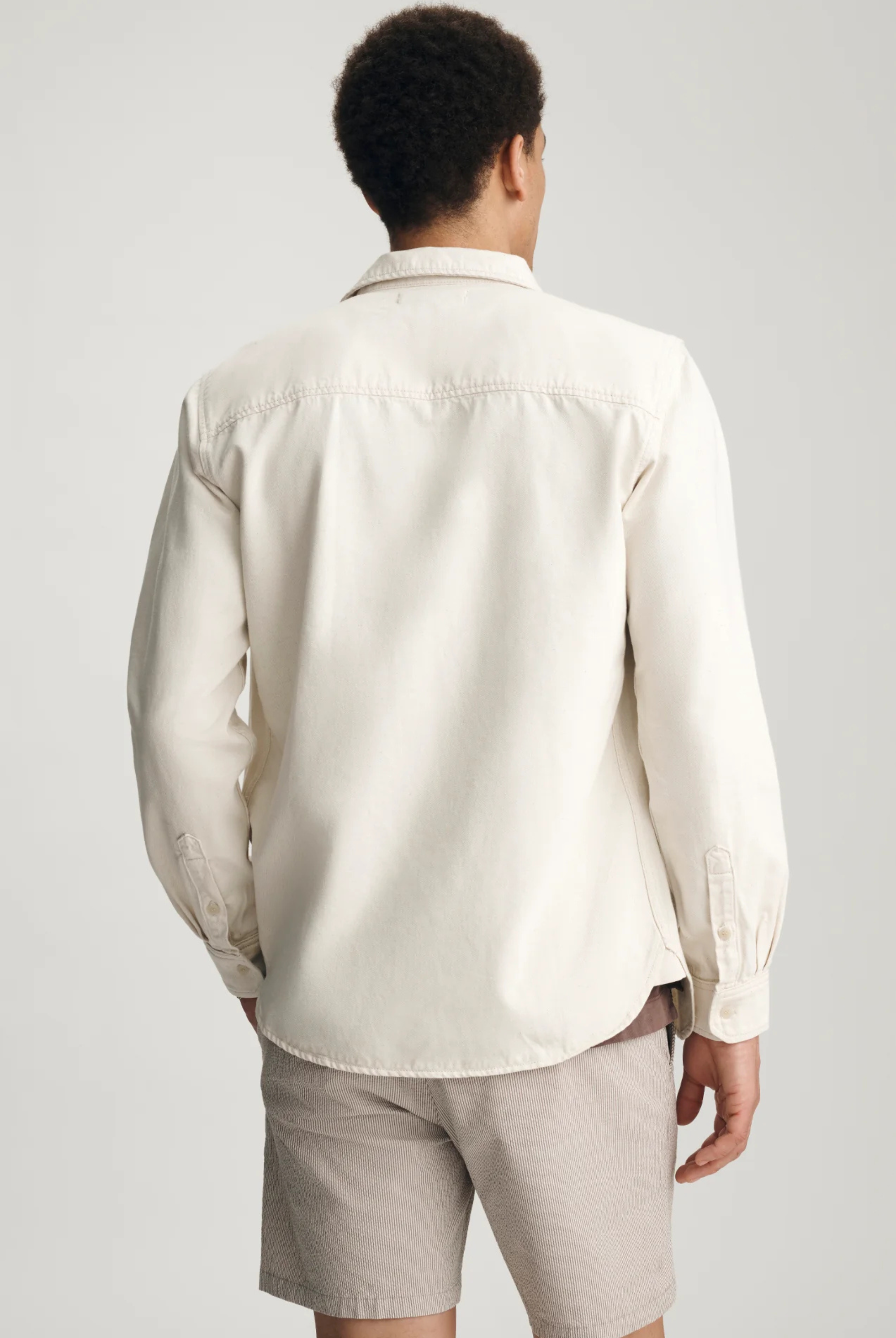 Bill Linen Denim Shirt-Long Sleeves-Vixen Collection, Day Spa and Women's Boutique Located in Seattle, Washington