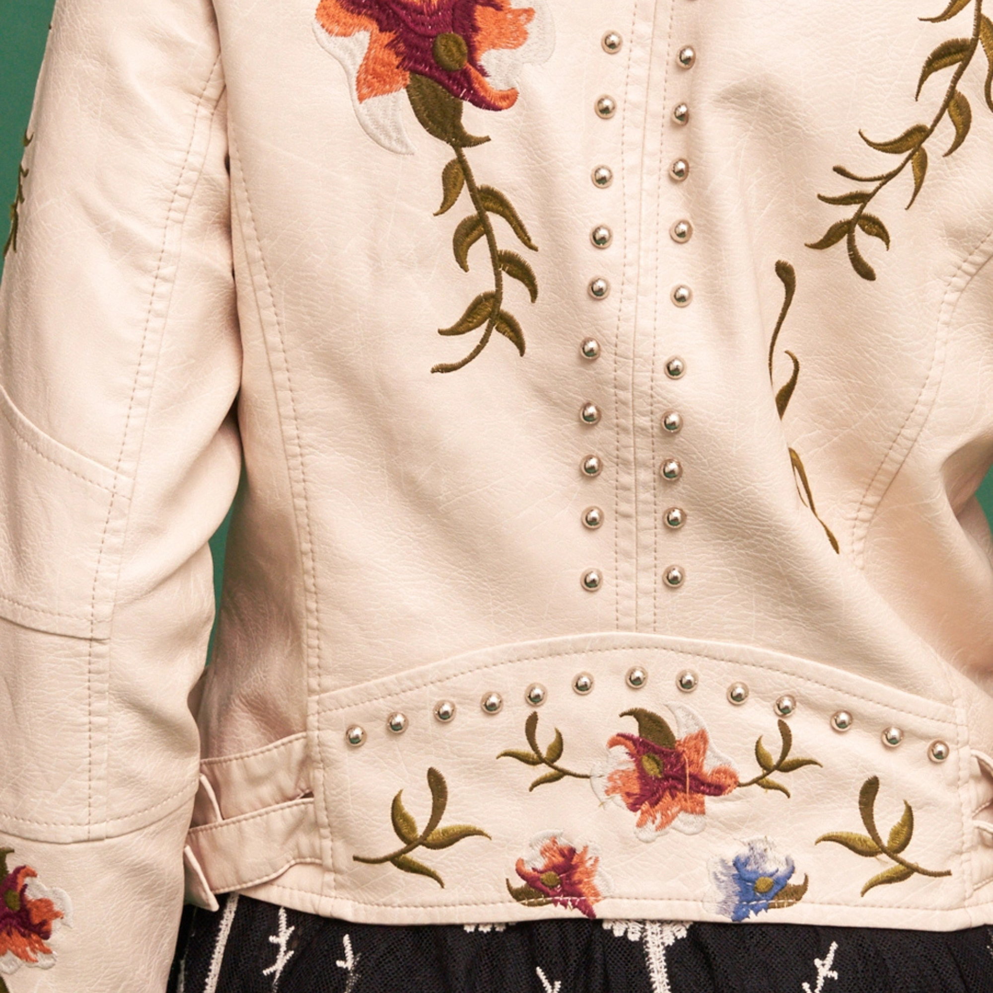 Birds of Paradise Moto Jacket-Jackets-Vixen Collection, Day Spa and Women's Boutique Located in Seattle, Washington