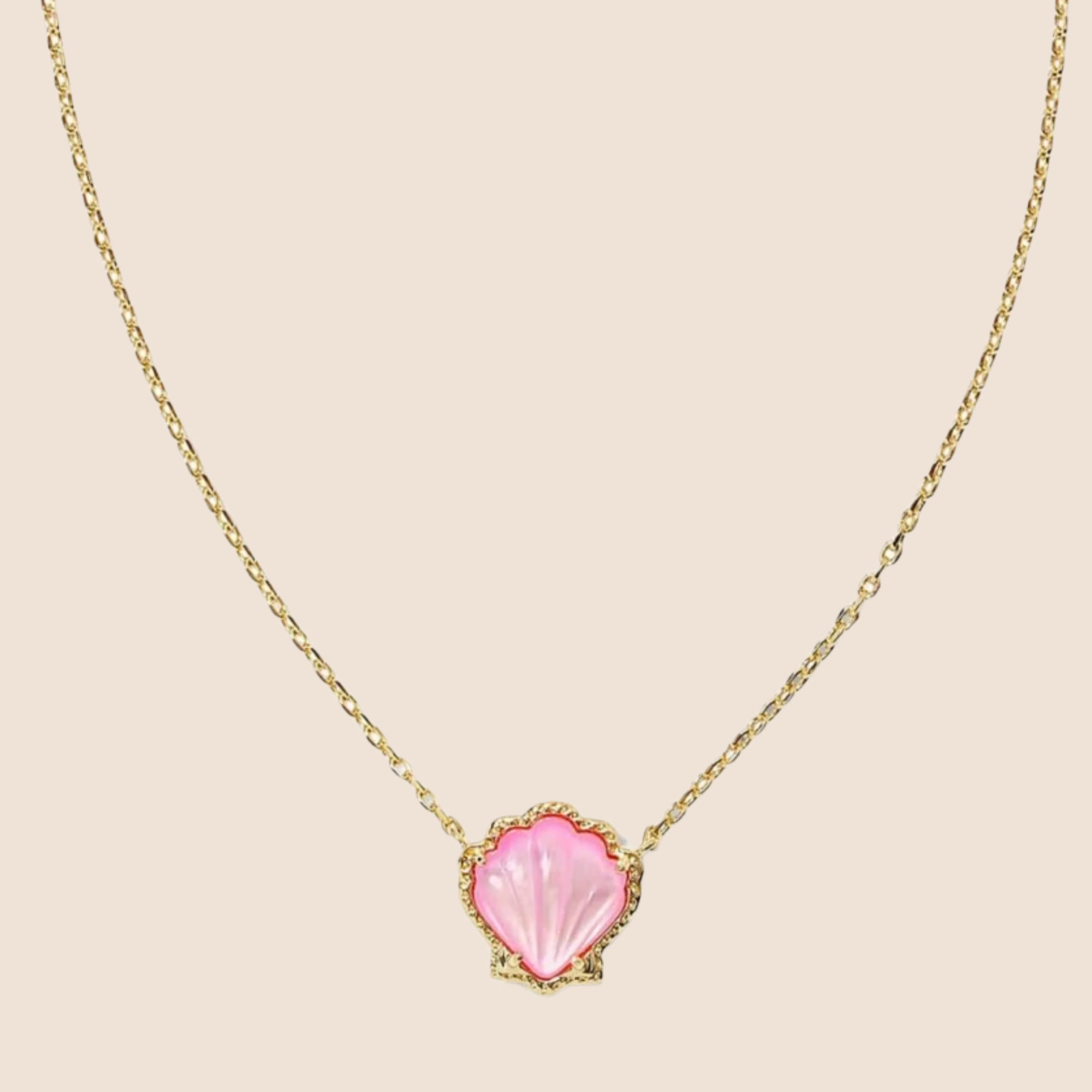 Brynne Shell Short Pendant Necklace-Necklaces-Vixen Collection, Day Spa and Women's Boutique Located in Seattle, Washington