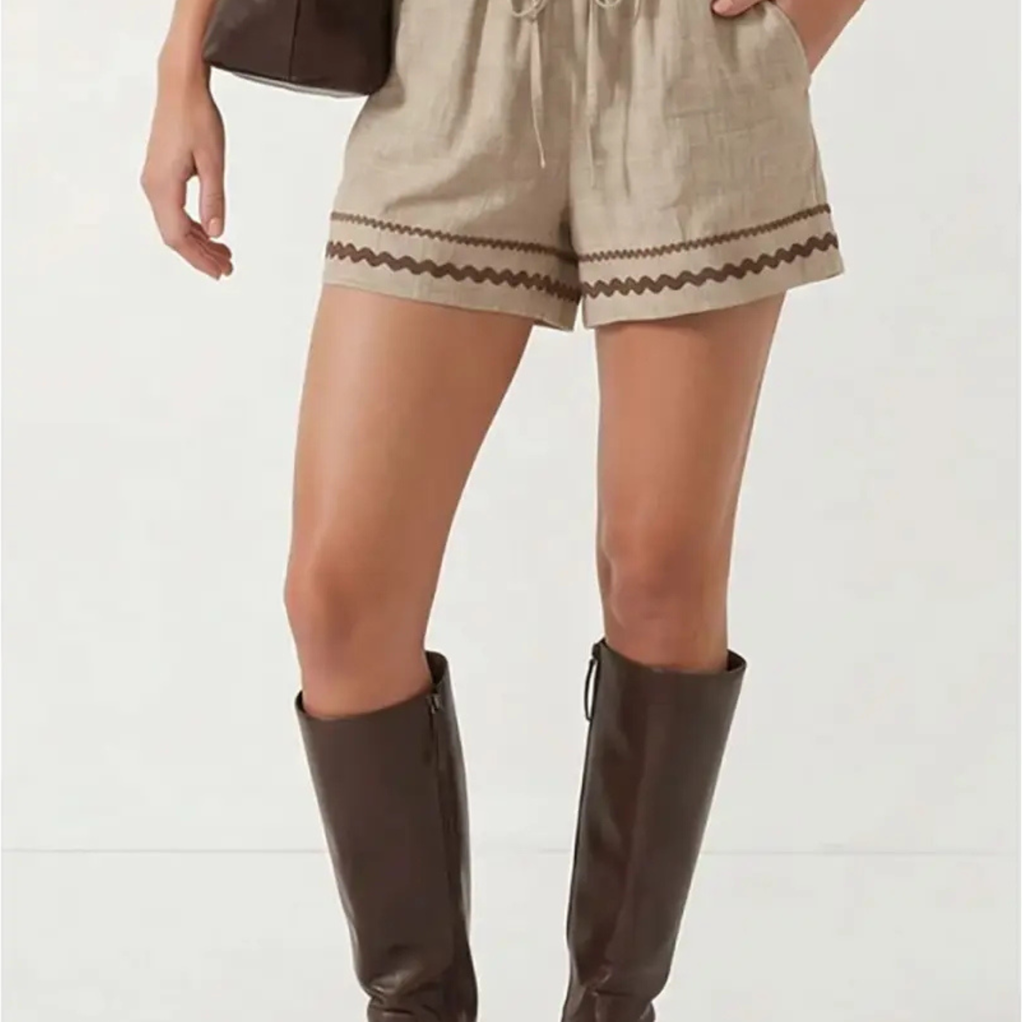 Shelly Linen Shorts-Shorts-Vixen Collection, Day Spa and Women's Boutique Located in Seattle, Washington