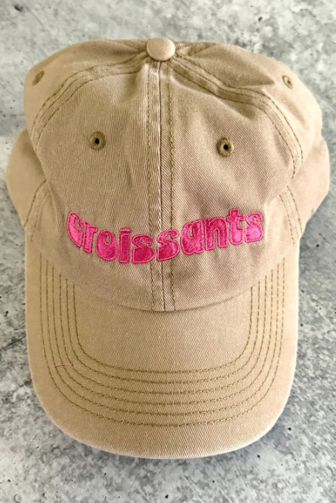 Croissants Baseball Cap-Hats-Vixen Collection, Day Spa and Women's Boutique Located in Seattle, Washington