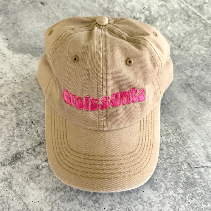 Croissants Baseball Cap-Hats-Vixen Collection, Day Spa and Women's Boutique Located in Seattle, Washington