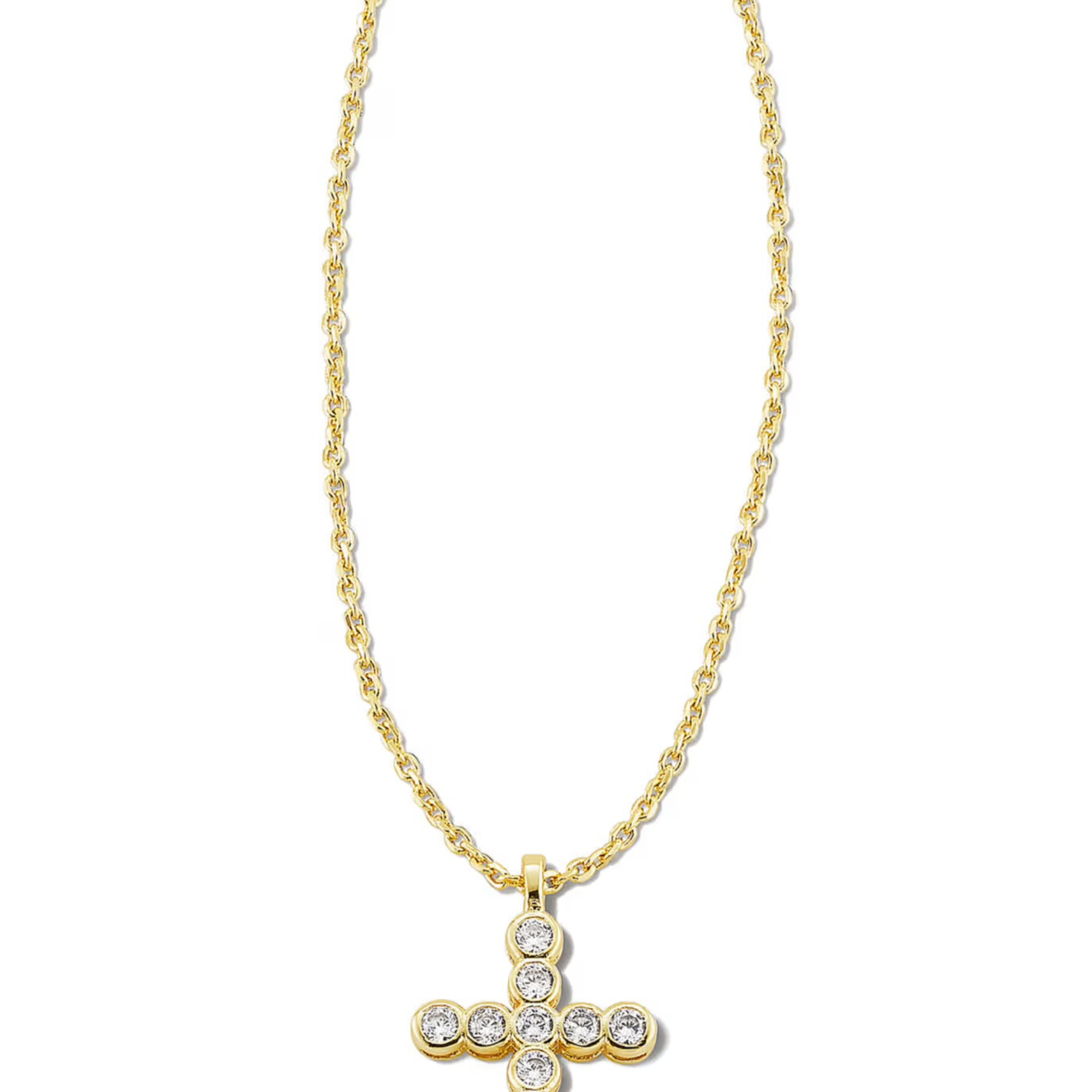 Cross Crystal Pendant Necklace-Necklaces-Vixen Collection, Day Spa and Women's Boutique Located in Seattle, Washington