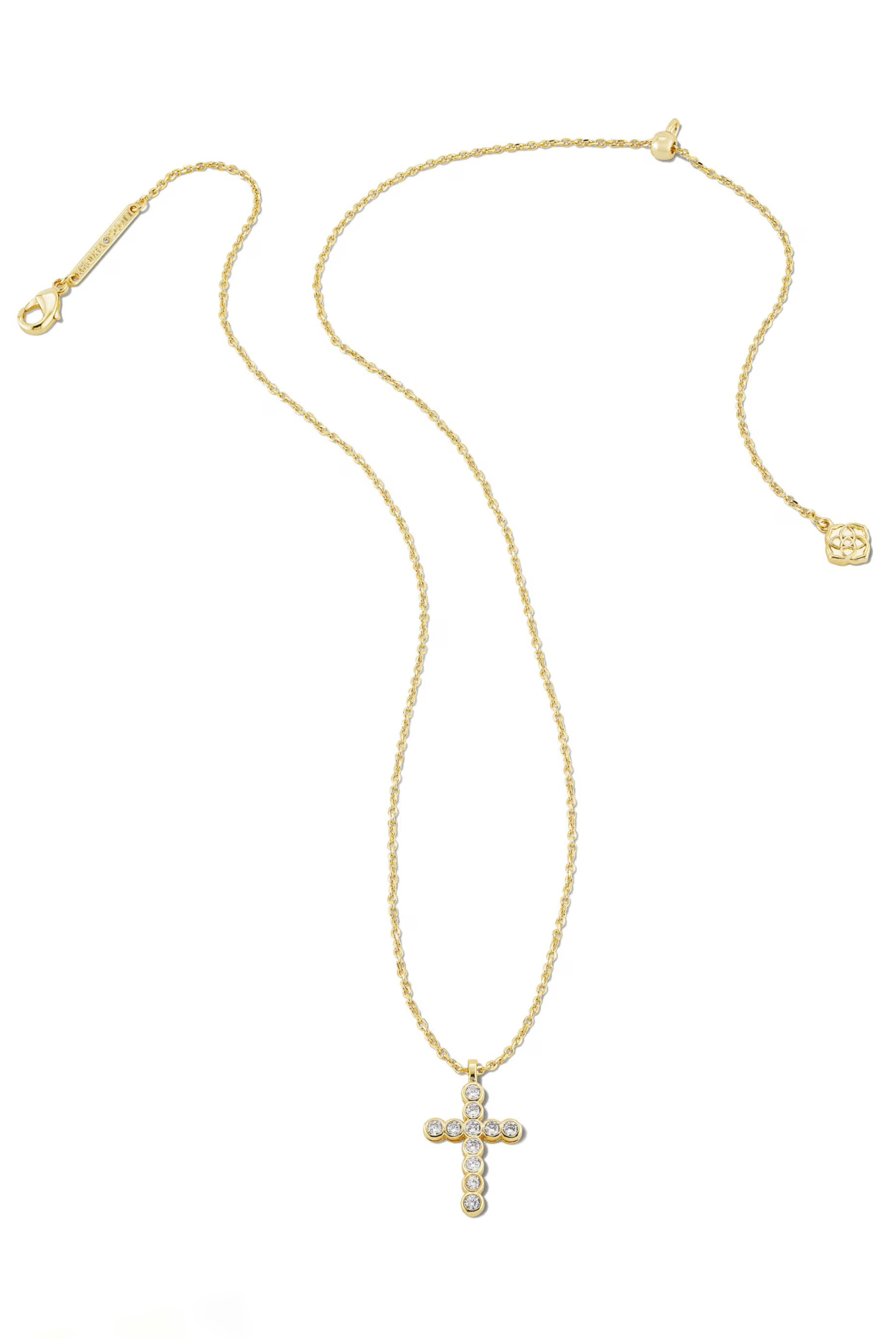Cross Crystal Pendant Necklace-Necklaces-Vixen Collection, Day Spa and Women's Boutique Located in Seattle, Washington