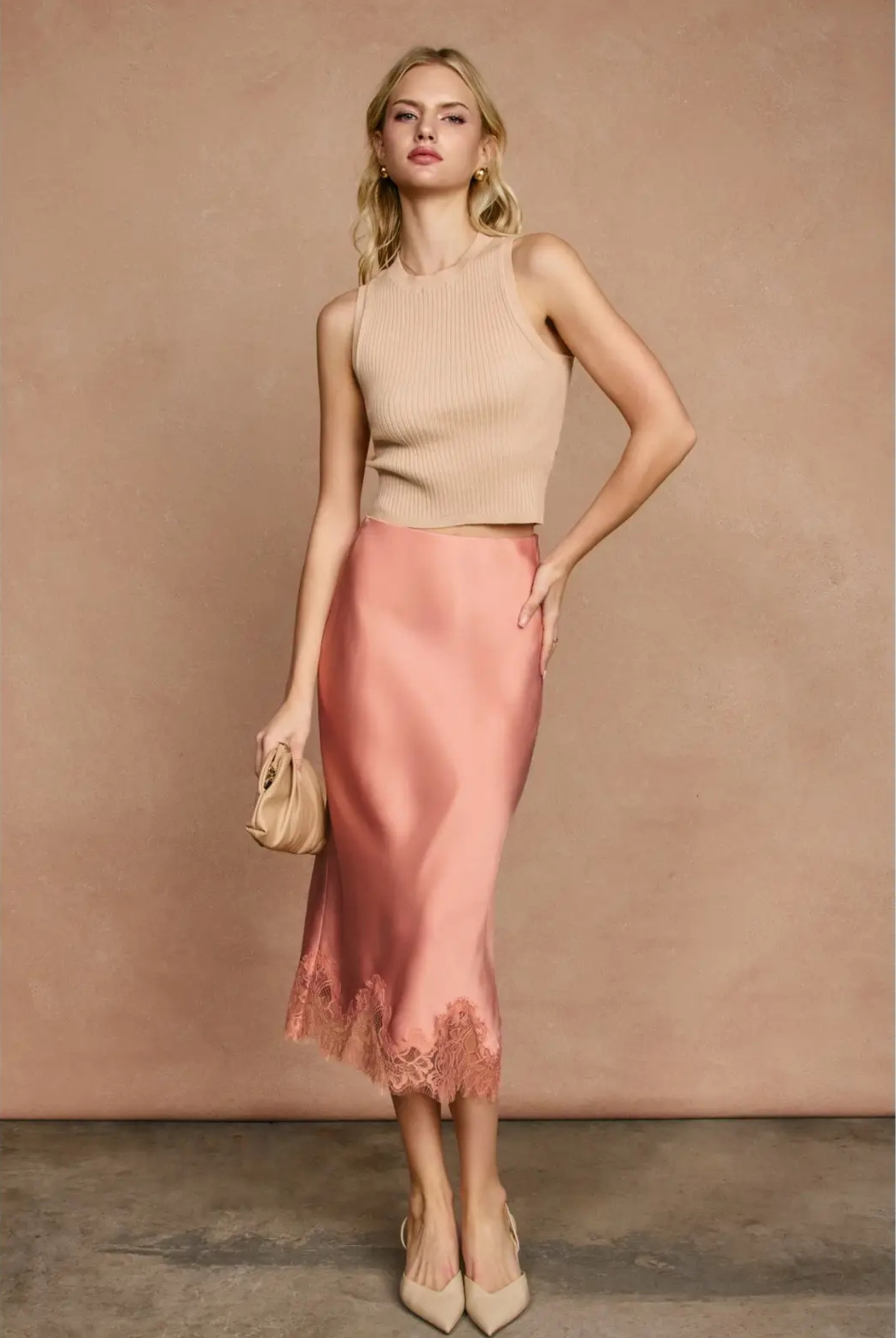 Dawn Lace Midi Skirt-Skirts-Vixen Collection, Day Spa and Women's Boutique Located in Seattle, Washington