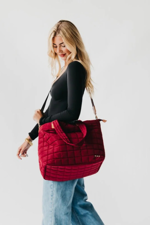 Day Dreamer Quilted Tote Bag-Bags + Wallets-Vixen Collection, Day Spa and Women's Boutique Located in Seattle, Washington