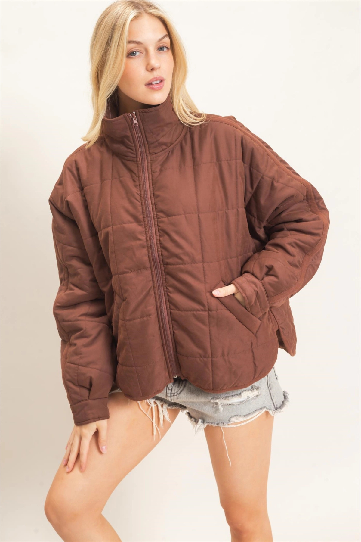 Destiny Quilted Puffer-Jackets-Vixen Collection, Day Spa and Women's Boutique Located in Seattle, Washington