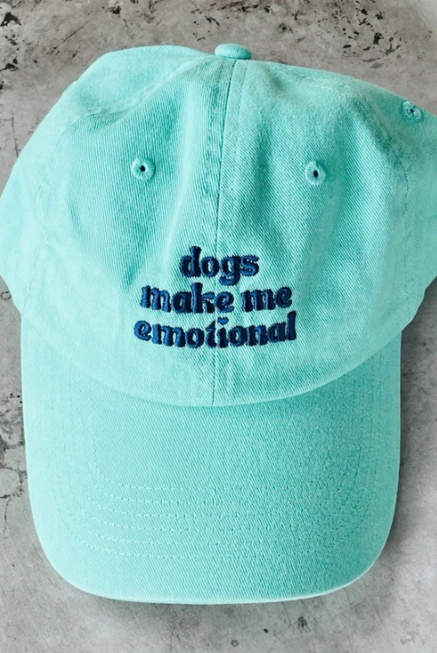 Dogs Make Me Emotional Baseball Cap-Hats-Vixen Collection, Day Spa and Women's Boutique Located in Seattle, Washington