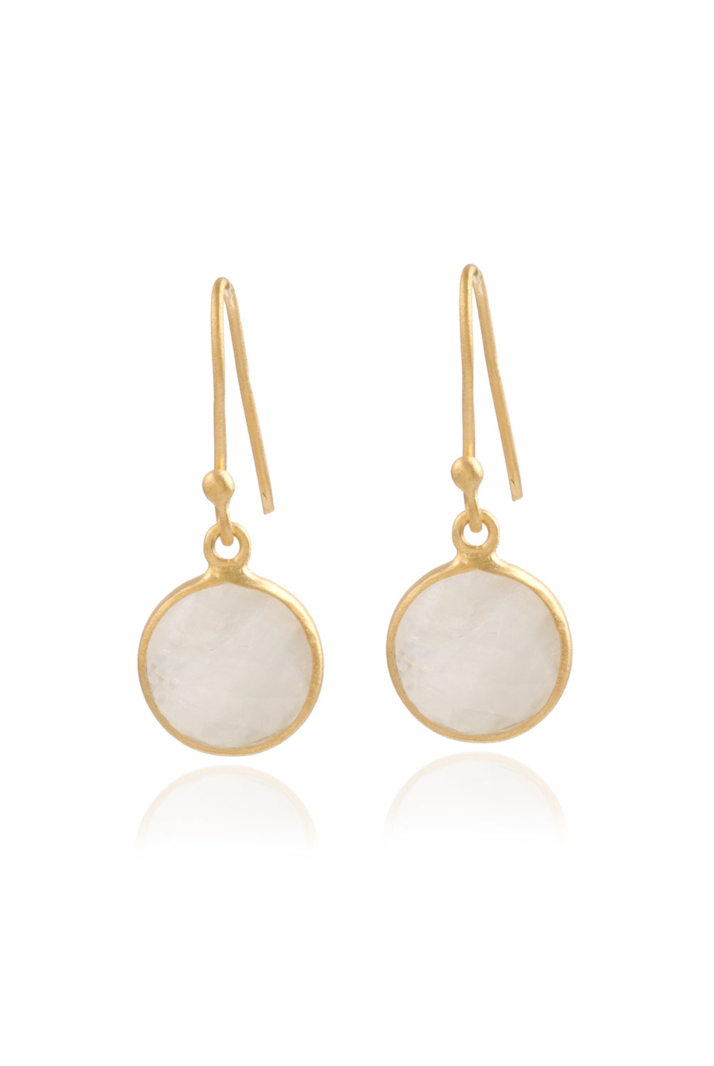 Rainbow Moonstone Cut Rounds-Earrings-Vixen Collection, Day Spa and Women's Boutique Located in Seattle, Washington