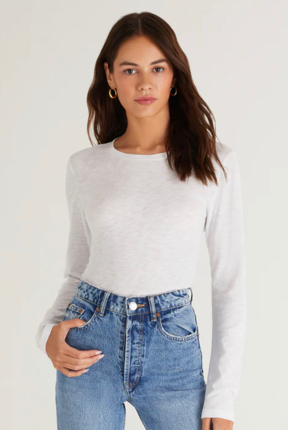 Modern Slub Long Sleeve Tee-Long Sleeves-Vixen Collection, Day Spa and Women's Boutique Located in Seattle, Washington