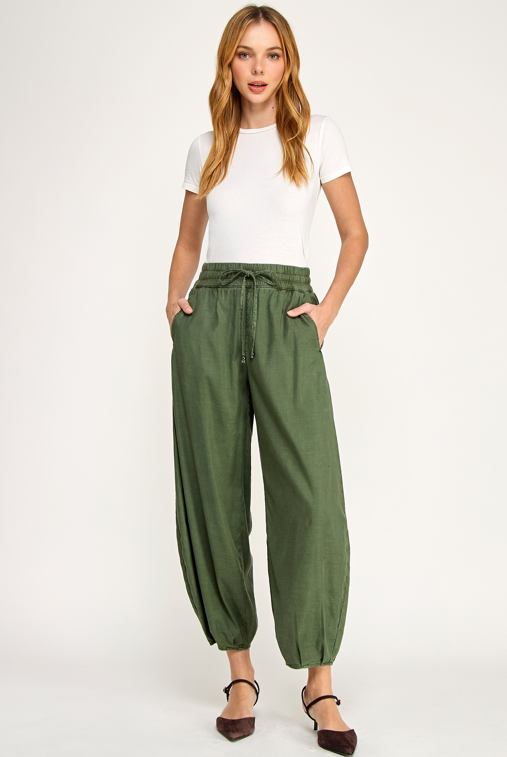 Ellie Pull On Balloon Pants-Pants-Vixen Collection, Day Spa and Women's Boutique Located in Seattle, Washington