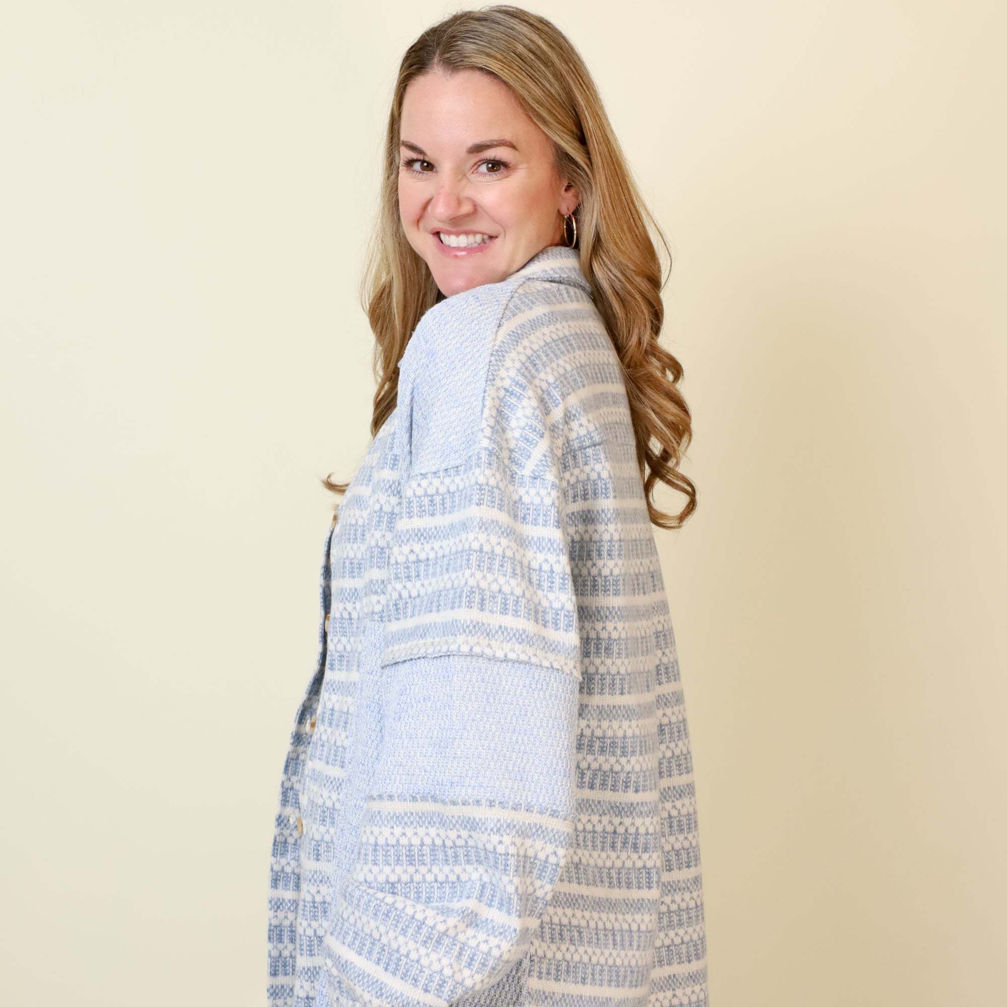 Bluebird Shacket-Jackets-Vixen Collection, Day Spa and Women's Boutique Located in Seattle, Washington