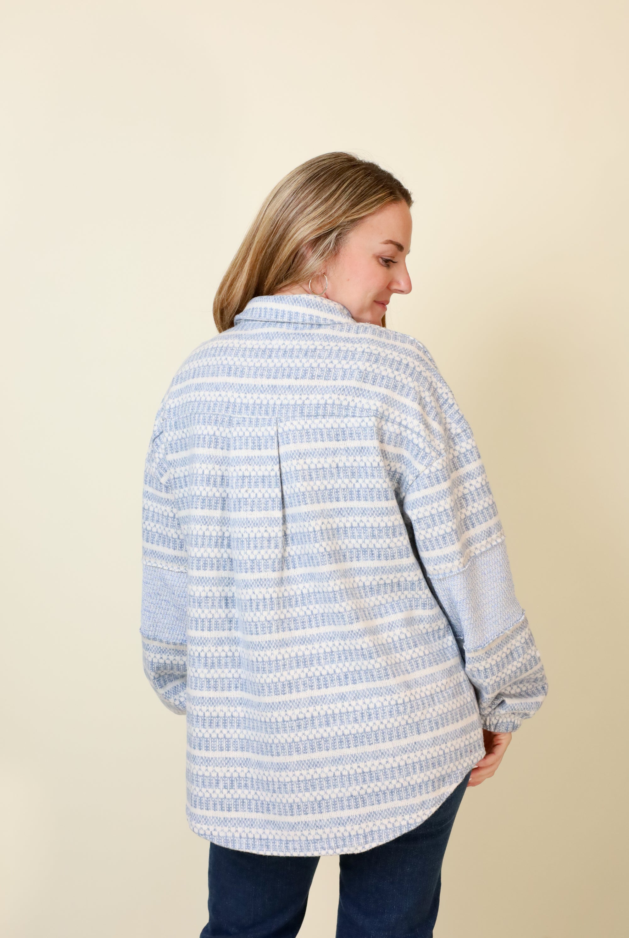 Bluebird Shacket-Jackets-Vixen Collection, Day Spa and Women's Boutique Located in Seattle, Washington