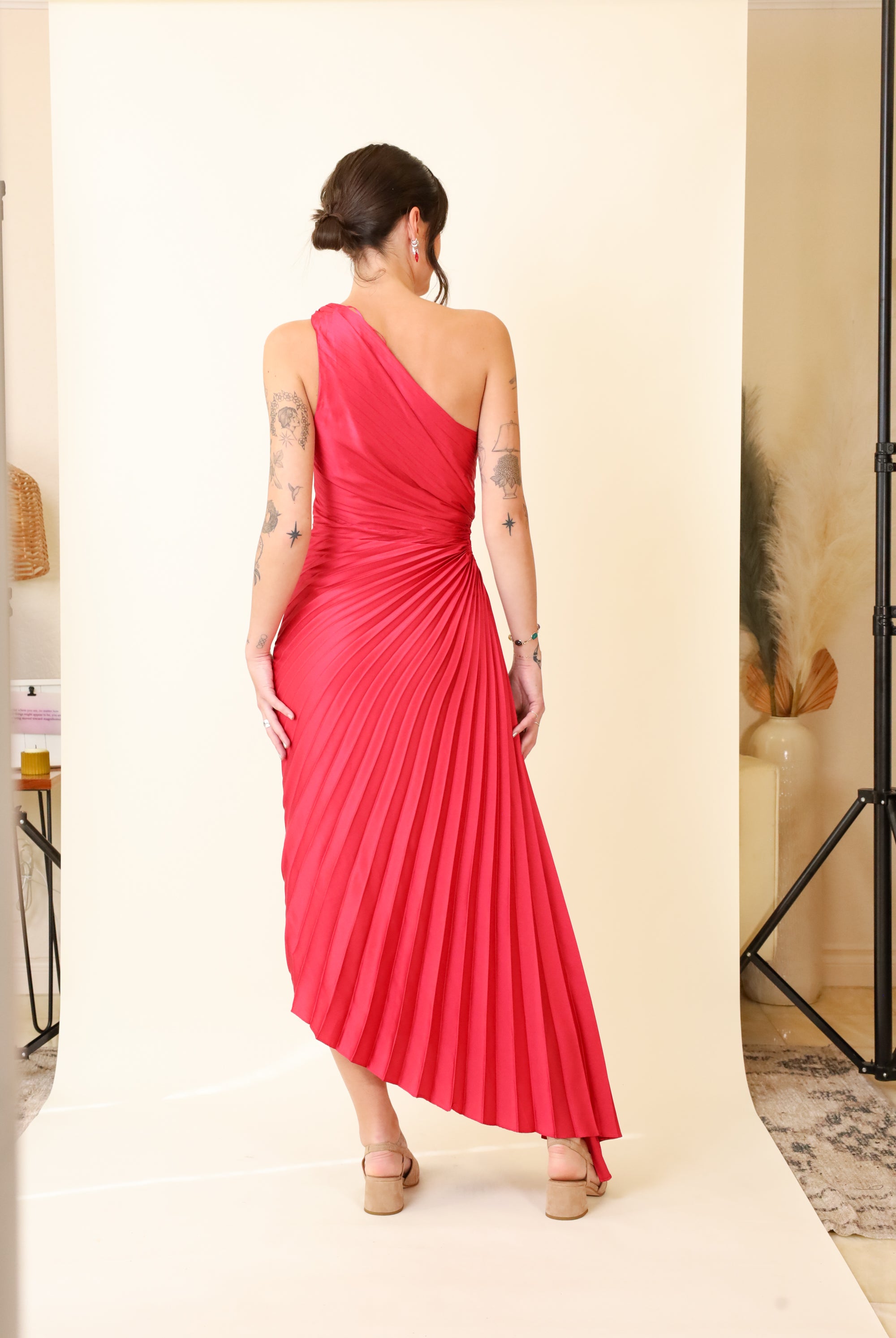 Valencia Pleated Maxi Dress-Dresses-Vixen Collection, Day Spa and Women's Boutique Located in Seattle, Washington