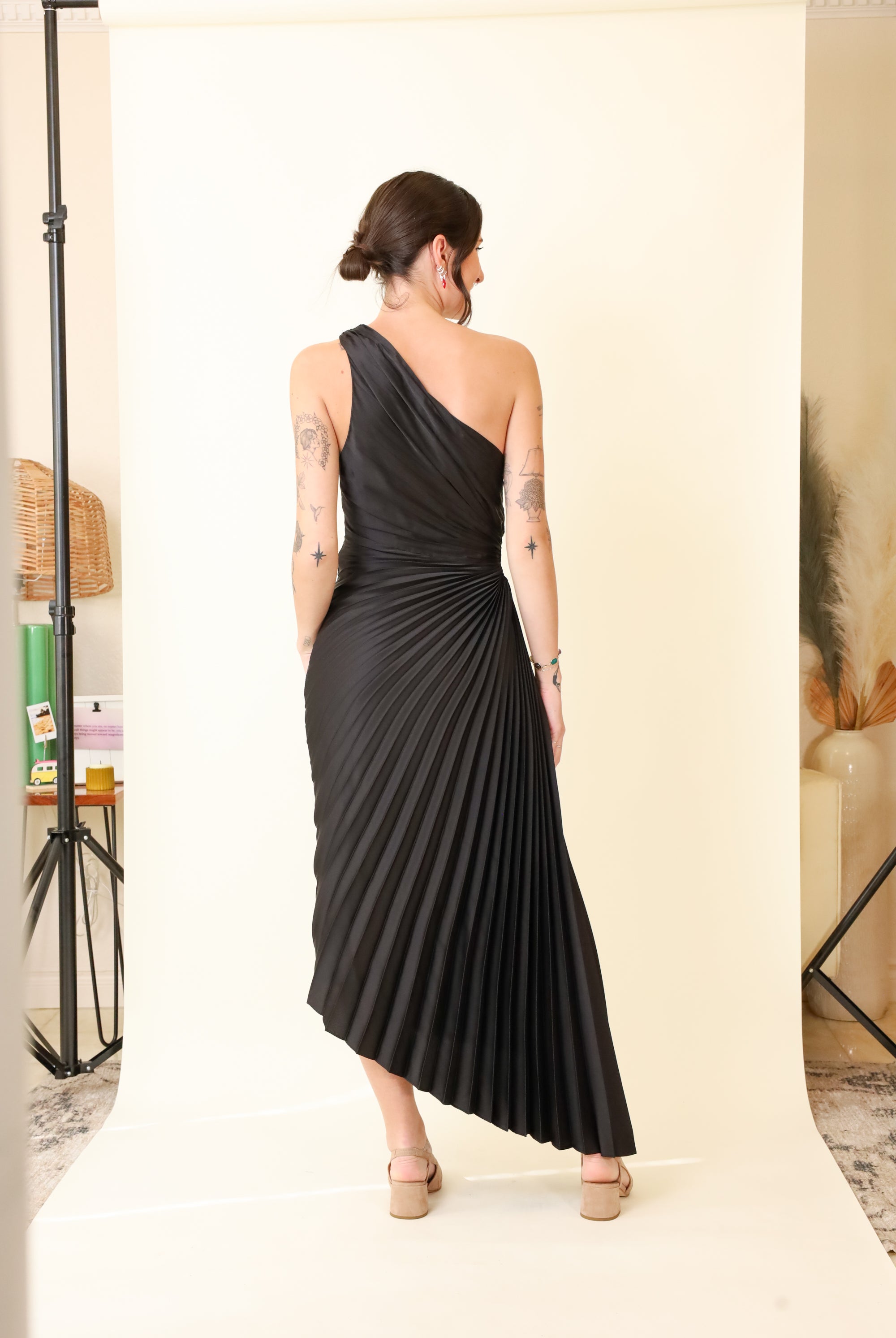Valencia Pleated Maxi Dress-Dresses-Vixen Collection, Day Spa and Women's Boutique Located in Seattle, Washington