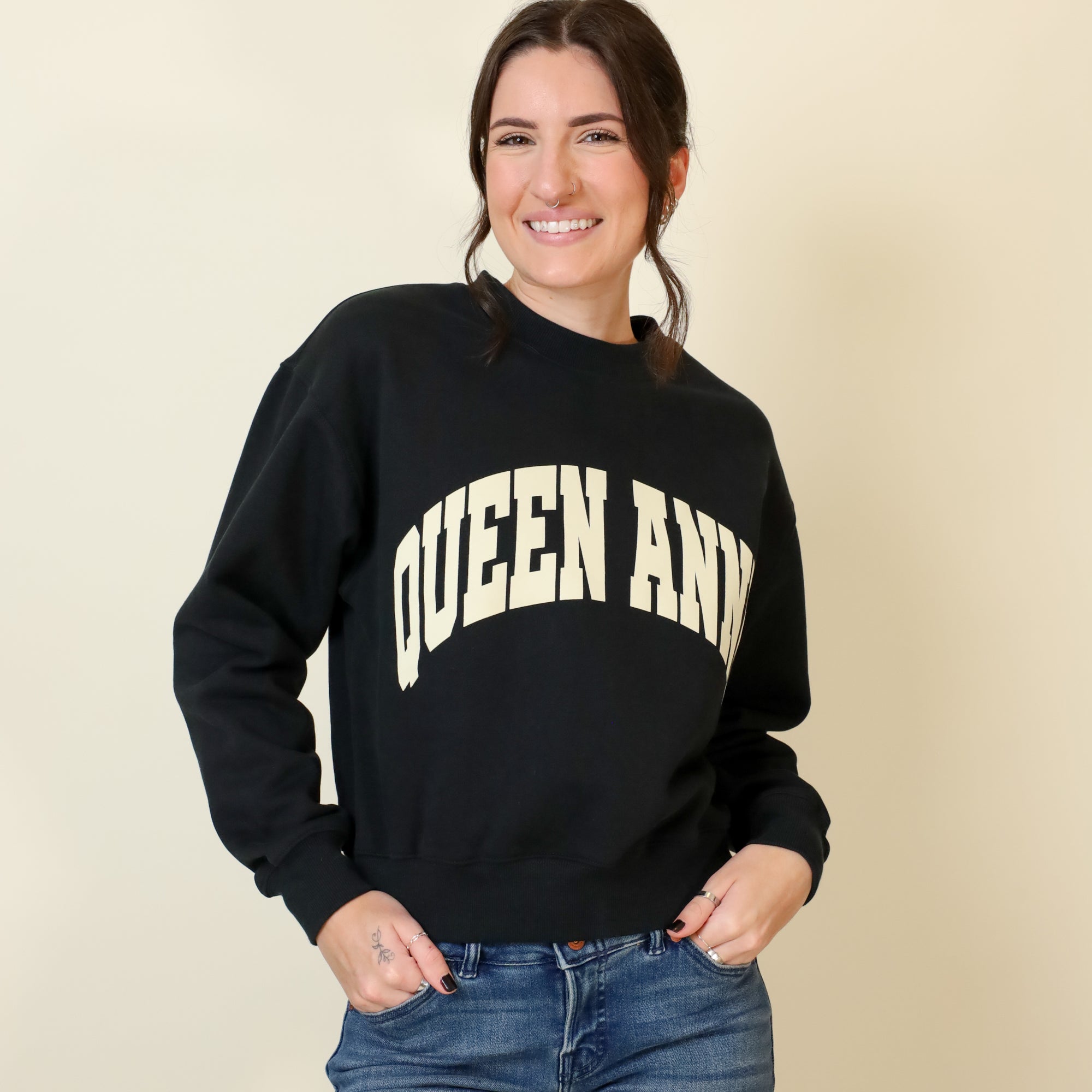 Small-Town Season Crewneck-Sweatshirts-Vixen Collection, Day Spa and Women's Boutique Located in Seattle, Washington