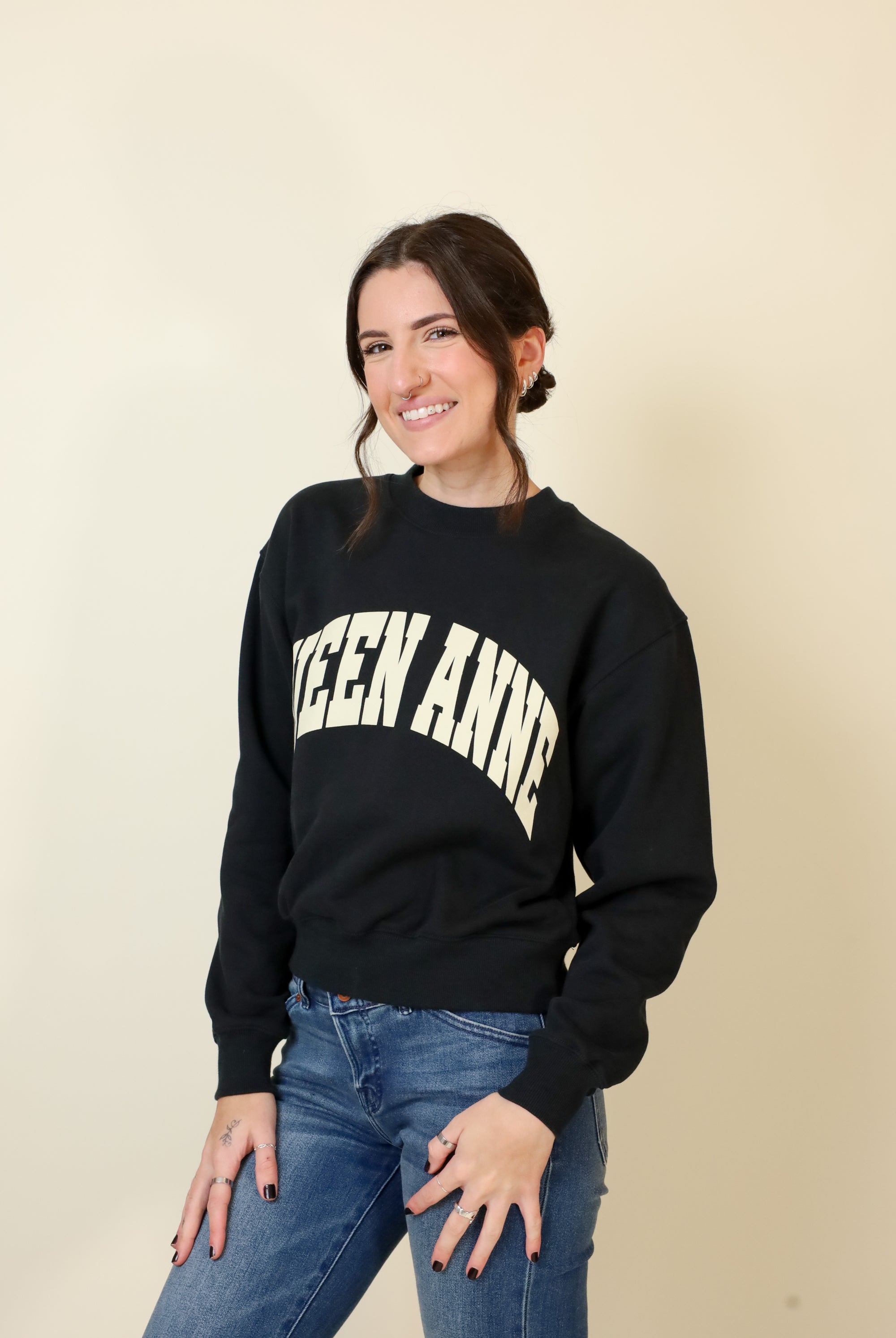 Small-Town Season Crewneck-Sweatshirts-Vixen Collection, Day Spa and Women's Boutique Located in Seattle, Washington